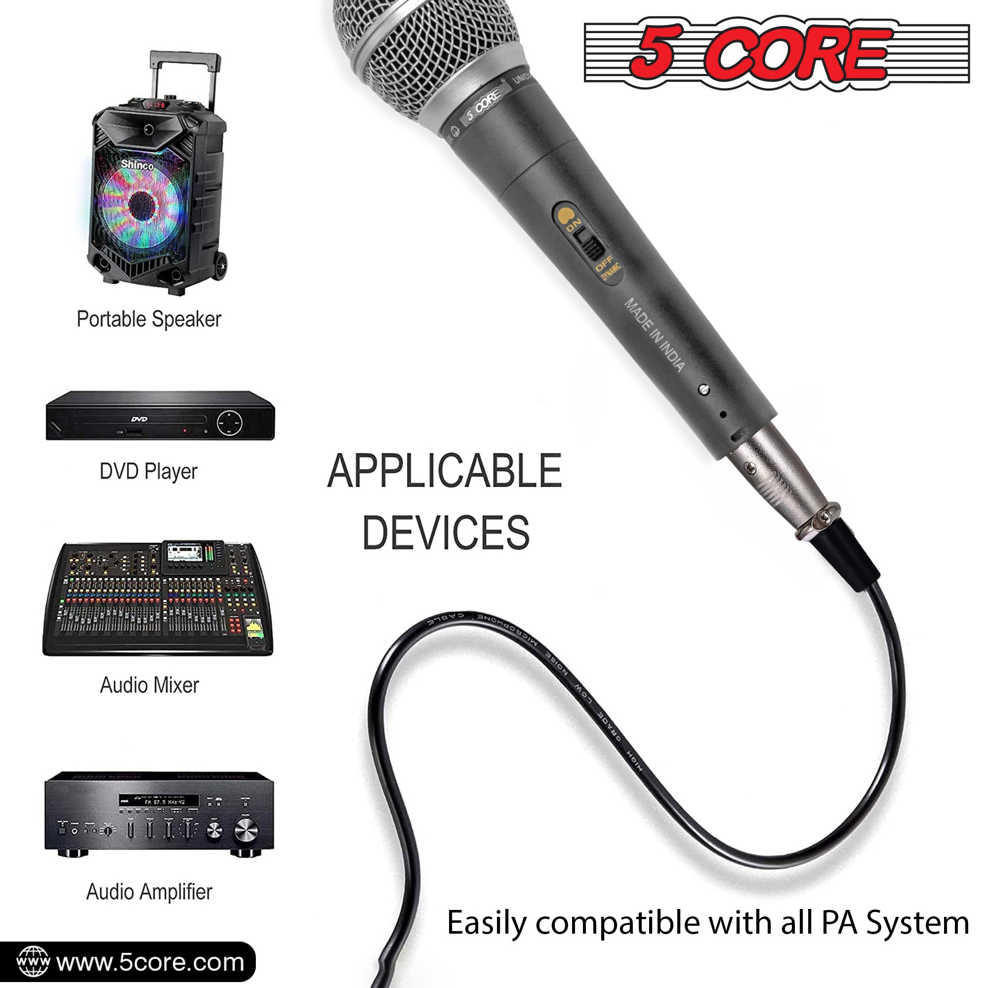 XLR microphone for karaoke singing.