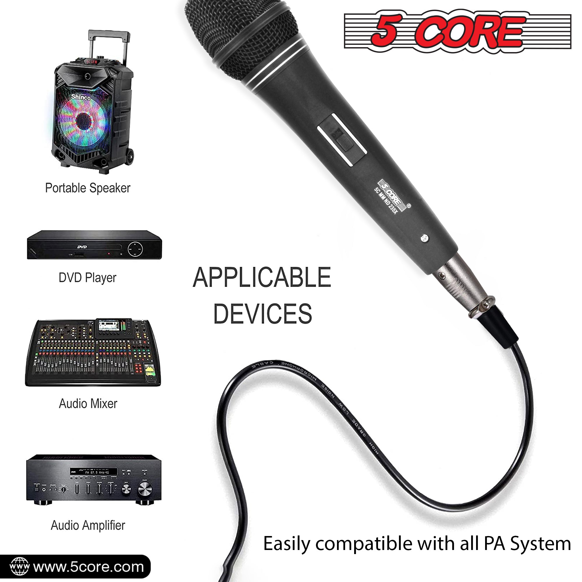 easily compatible with all pa system