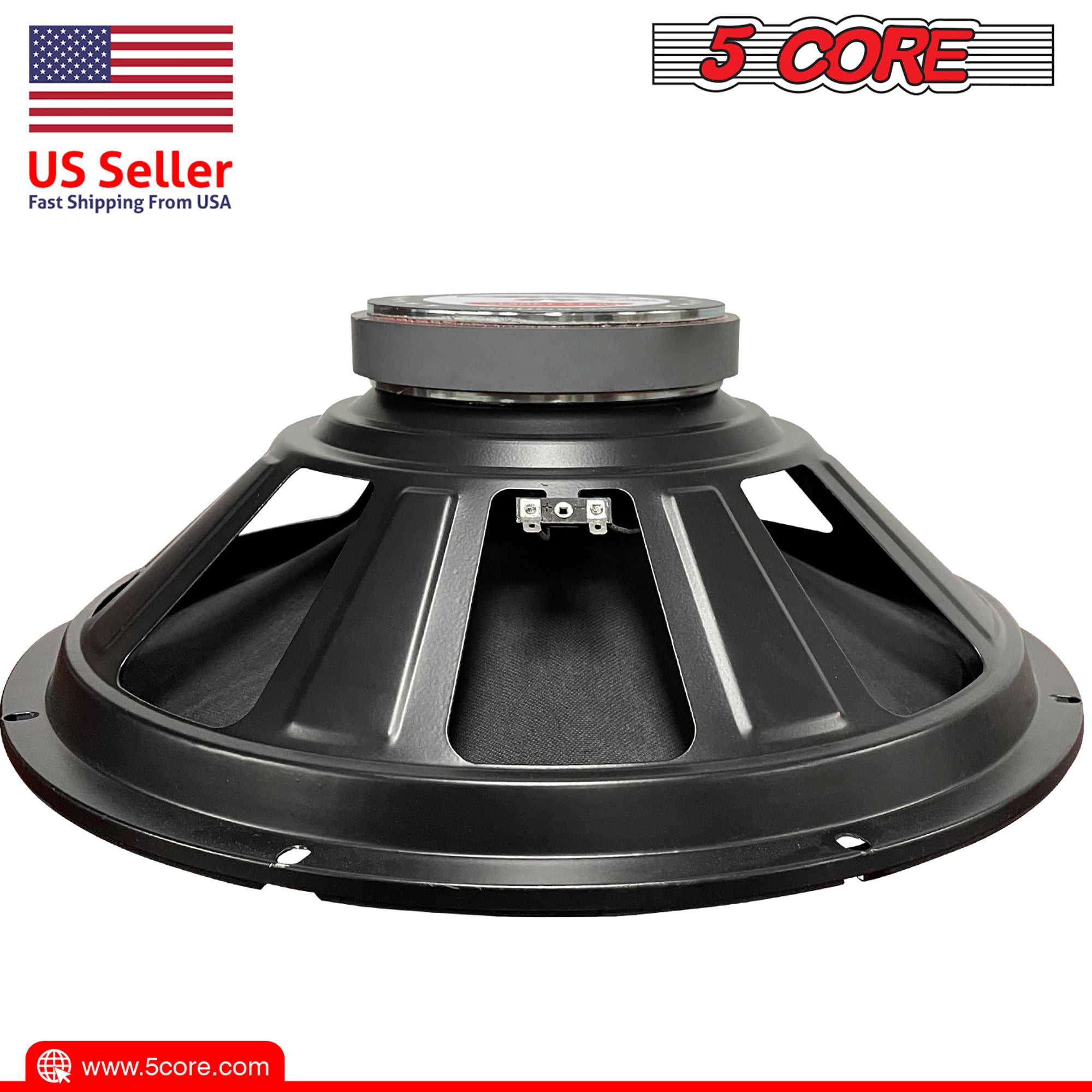 5 Core 15 Inch Subwoofer Speaker 250W RMS Full Range DJ Sub Woofer Systems 8 Ohm 60 OZ Magnet Raw Replacement Stereo Subwoofers -FR 15 140 MS 2PCS