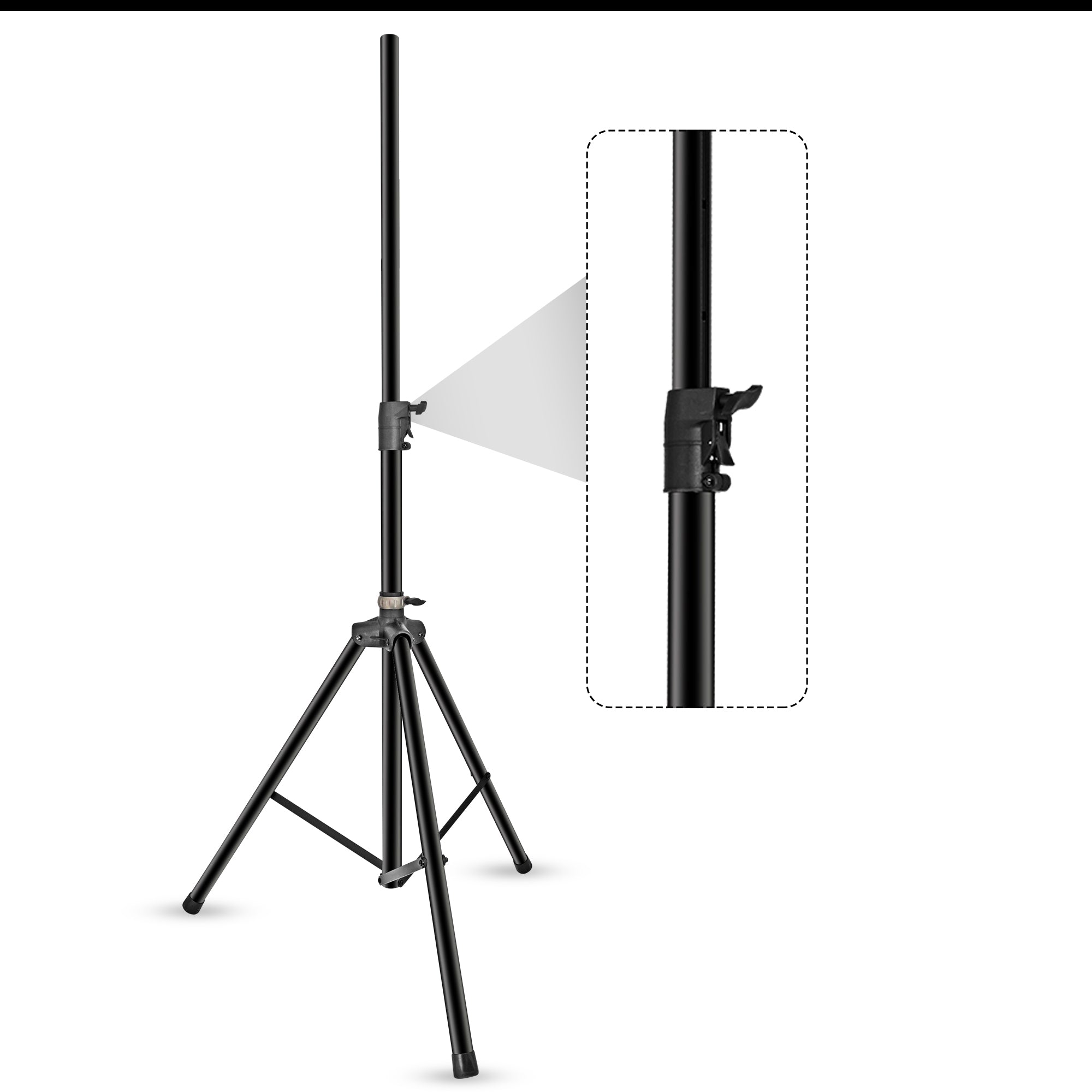 5 Core Heavy Duty Speaker Stand • Aluminum Tripod w Air Cushion Lowering • Height Adjustable