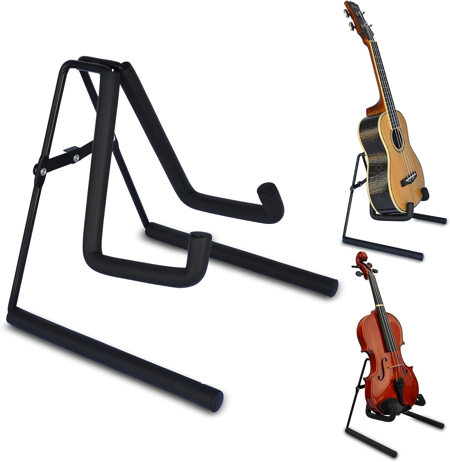 Guitar Stand Black Folding Metal Electric Acoustic Free Standing A Frame  Stand