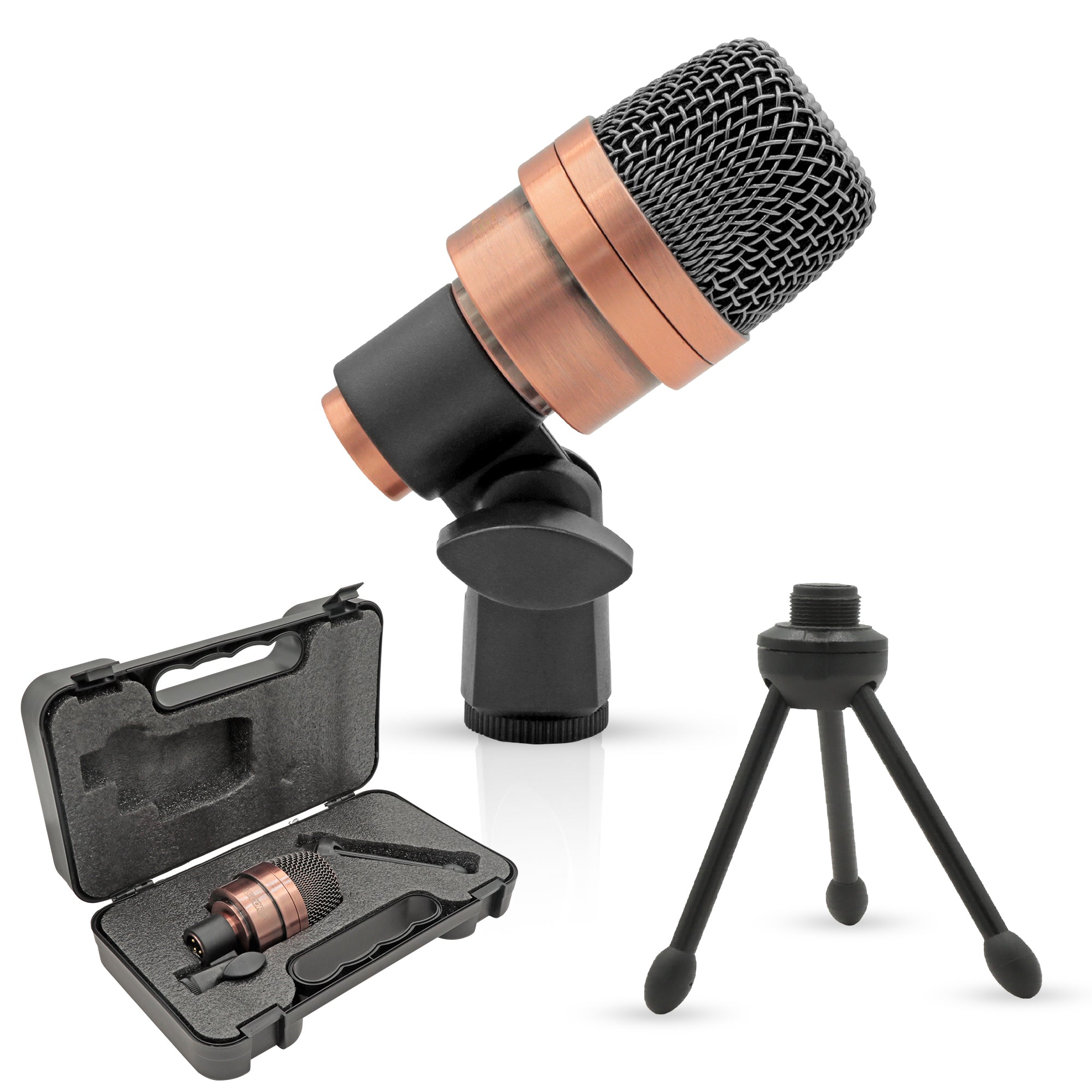 5 Core Tom Microphone • XLR Wired Uni Directional Snare Drum and Other Musical Instrument Mic