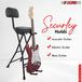 Guitar player stool with secure stand