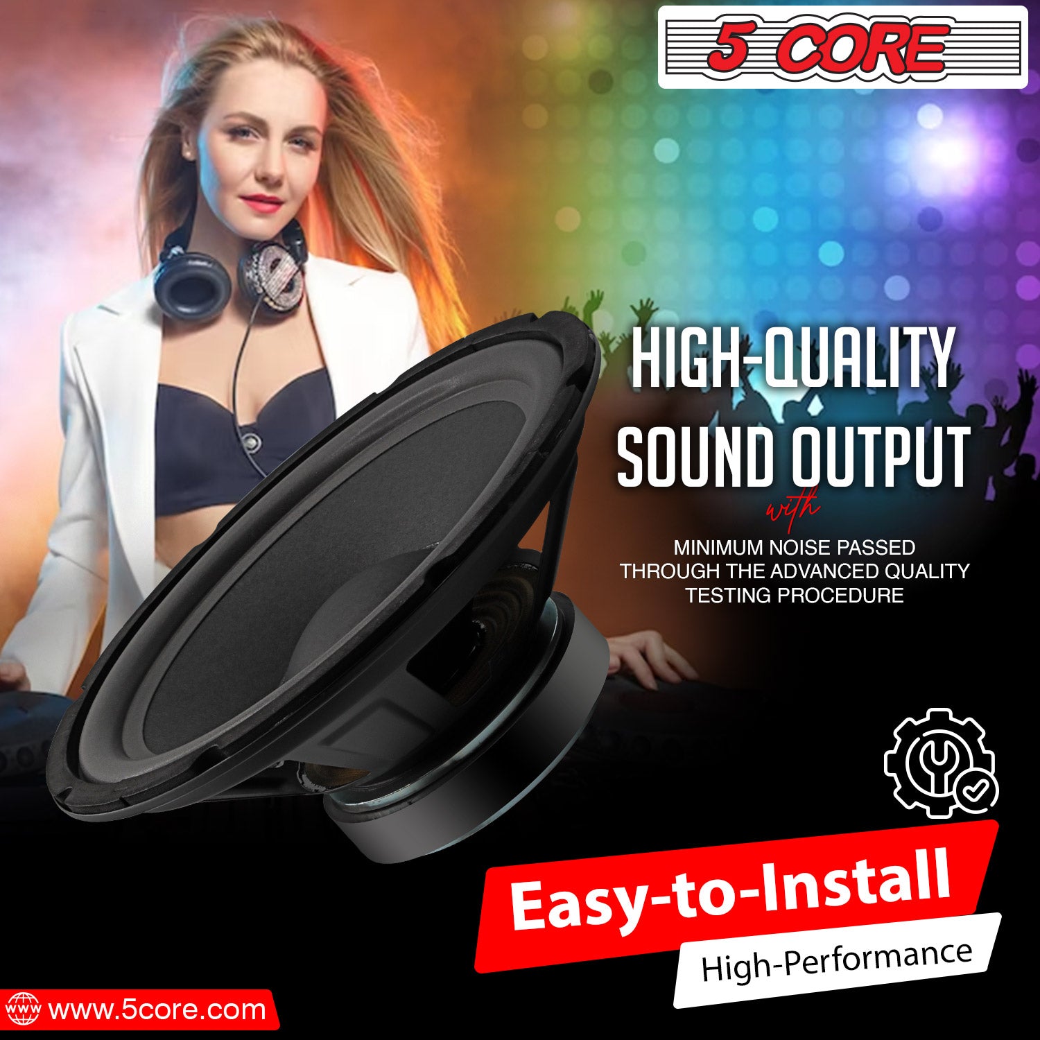 10" subwoofer easy to install and gives high quality sound output
