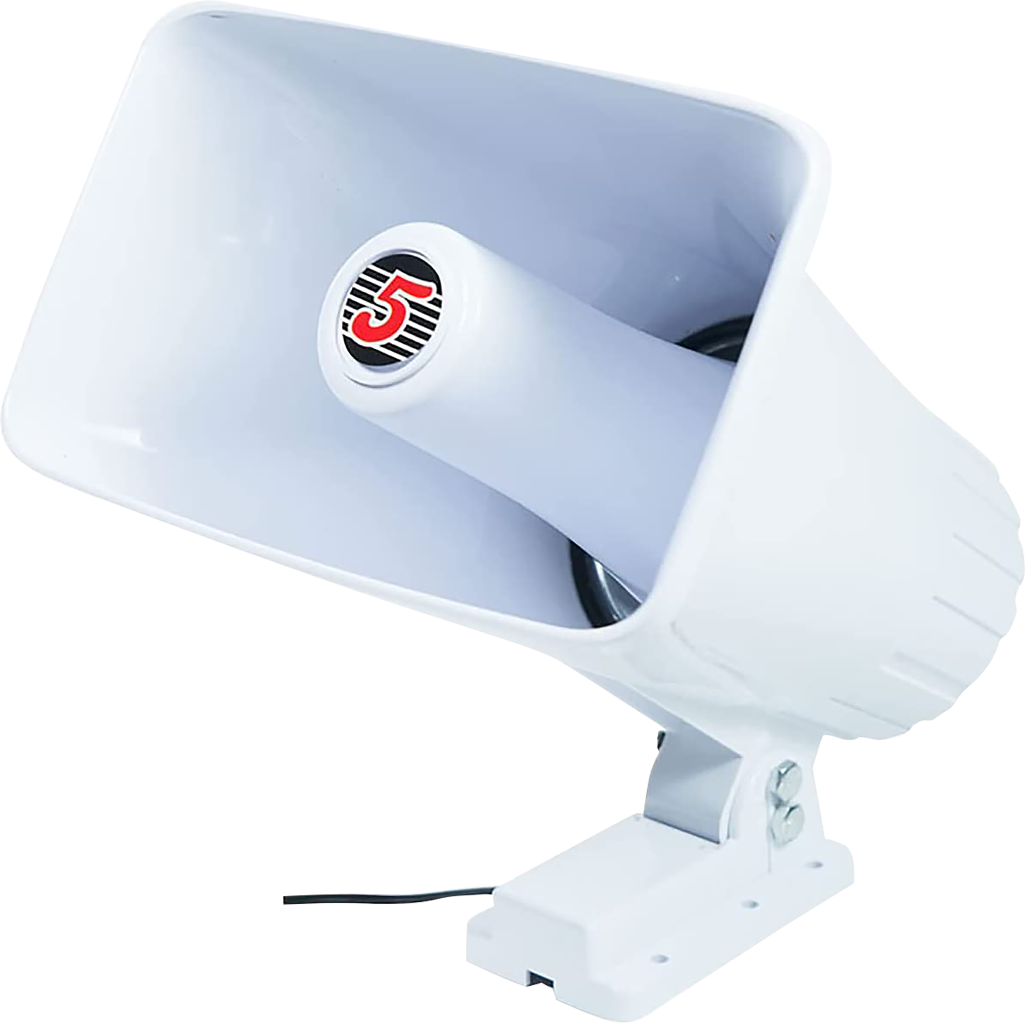 5 Core PA Speaker 8 Ohm Outdoor Horn Audio System 65W Speaker For CB Car Audio Horn Speakers Loud Hailer w Bracket & Hardware -HW 508 WH