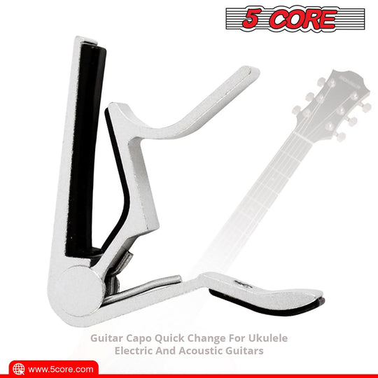 Capo for Banjo Mandolin Ukulele: 5 Core guitar capos for 6-string acoustic and electric guitars.