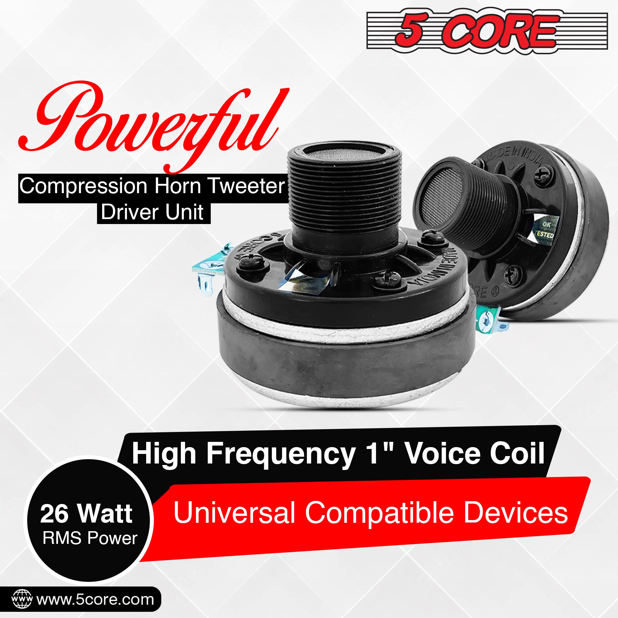 powerful compression horn tweeter driver unit