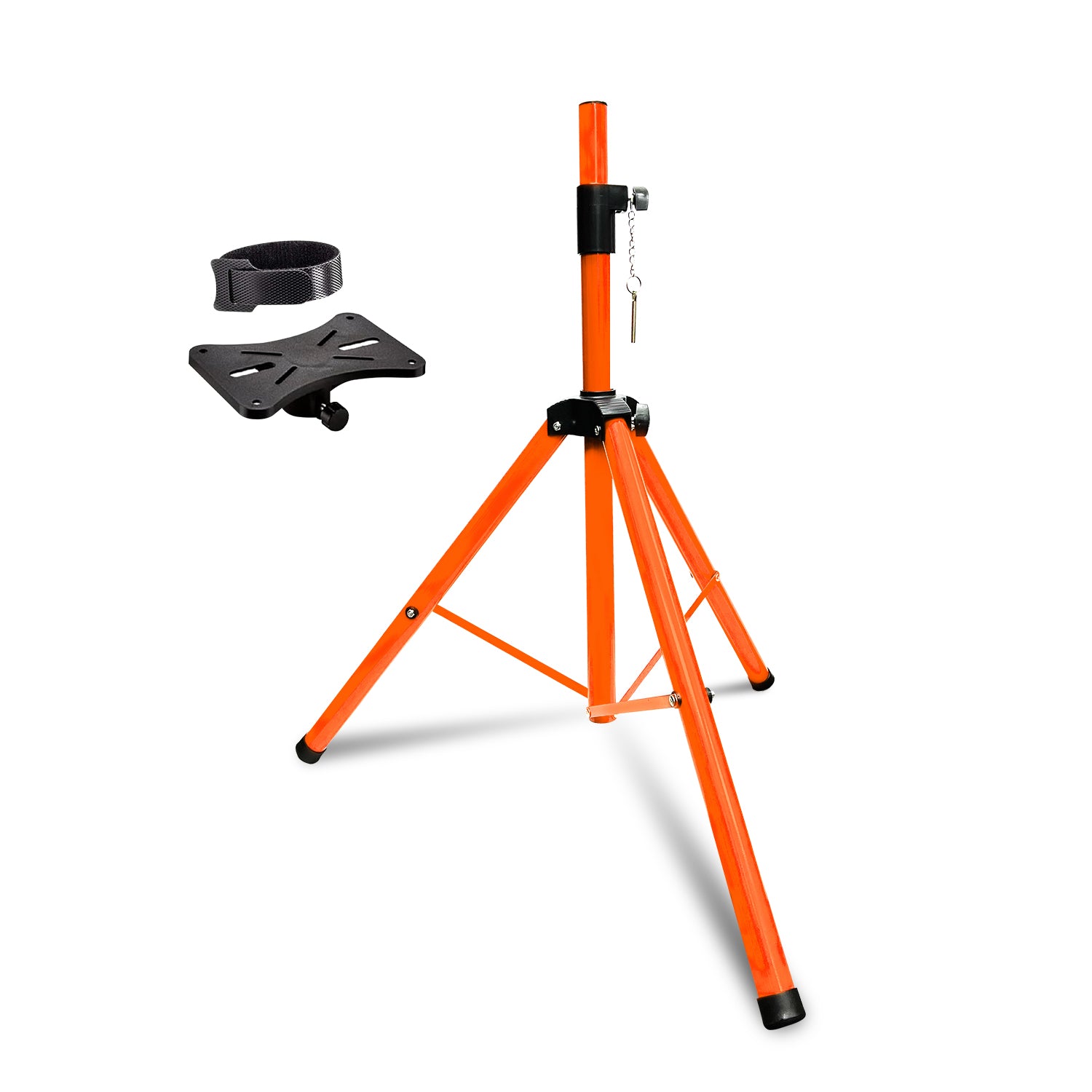 5Core Speaker Stand Tripod Floor Short Adjustable DJ Studio Monitor Stands Pole Mount ORANGE