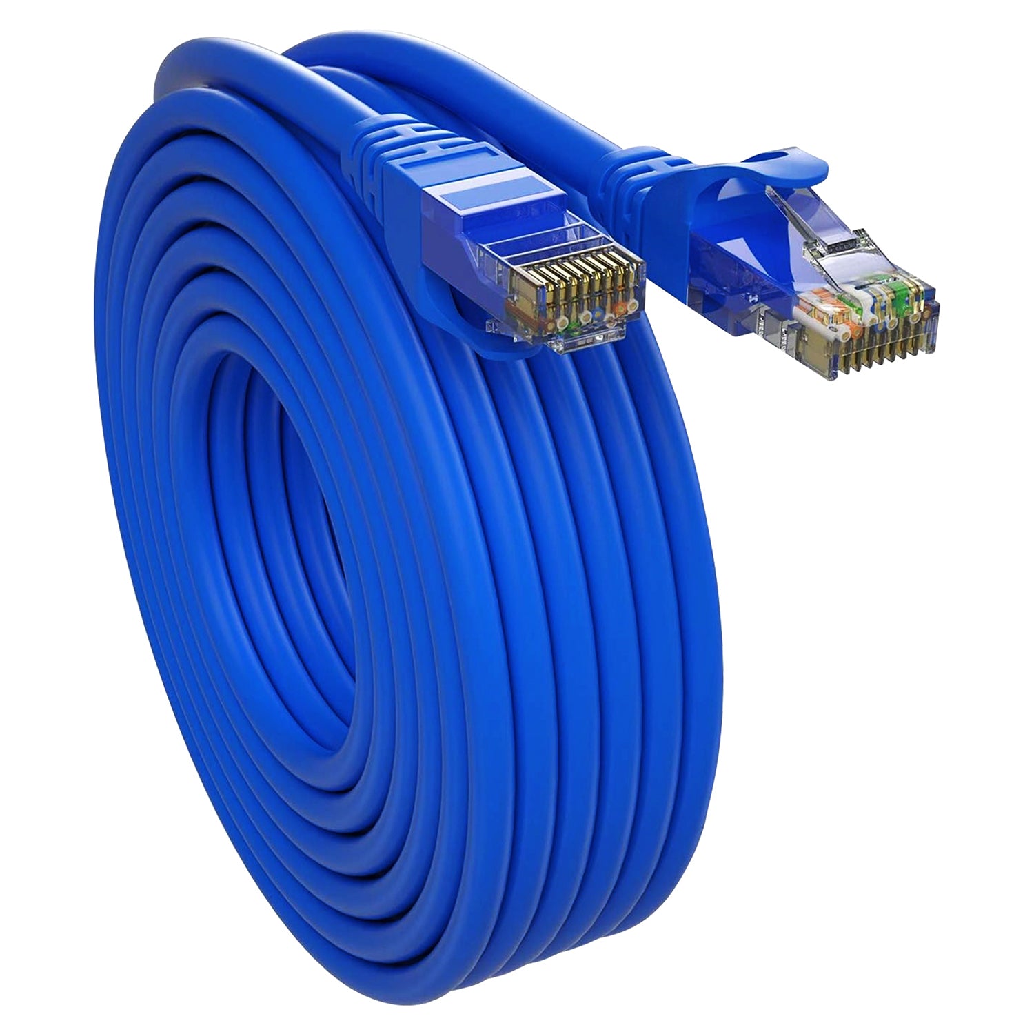5 Core Ethernet Cable 20 Feet 1 Piece Blue Cat 6 Cord Premium RJ45 Internet Cable Cat6 Compatible w Cat 5 Cat 7 Cat 5e Network Cable - ET 20FT BLU