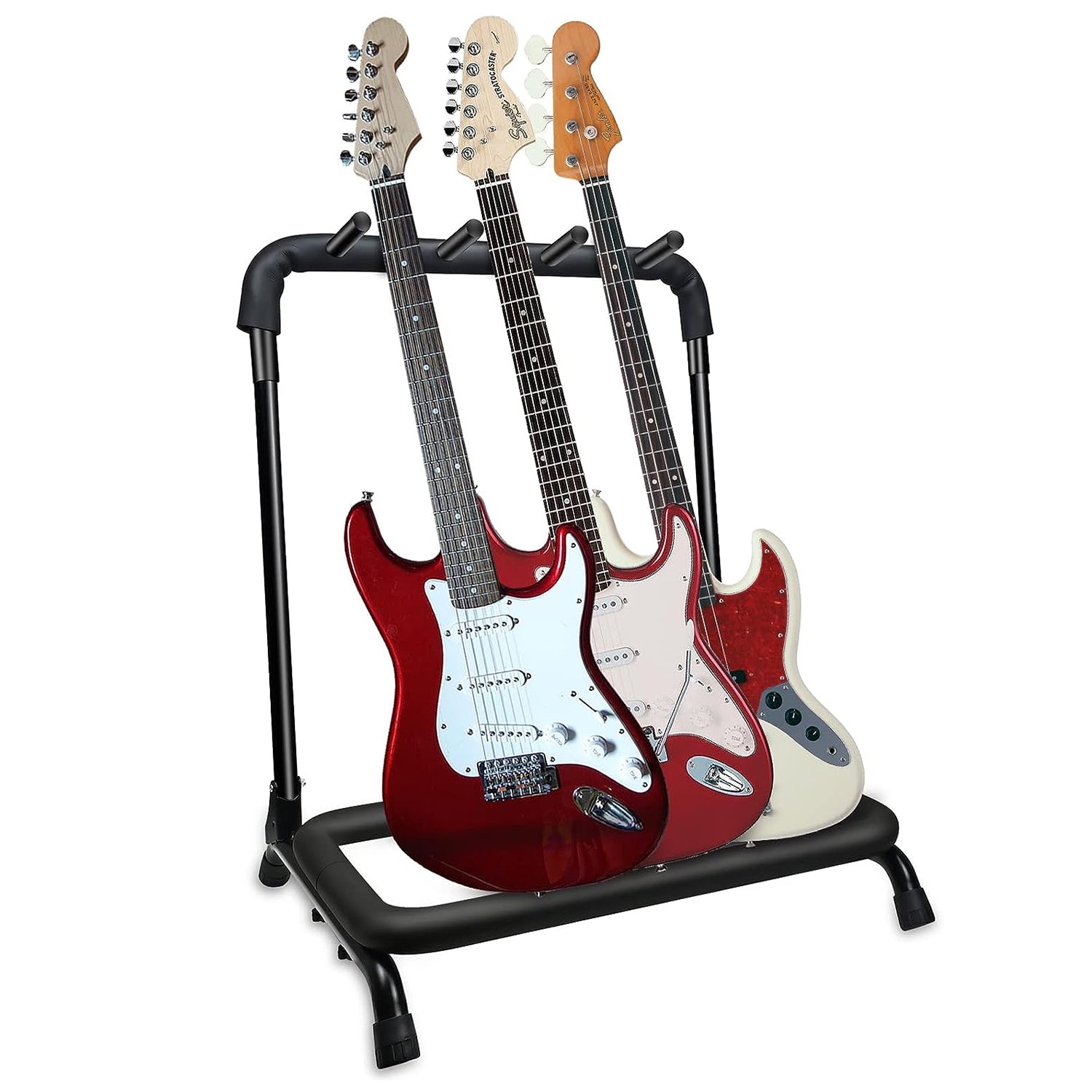 3 guitar rack stand floor electric acoustic guitar stand versatile instrument holder for multiple guitars