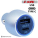 5 Core USB Car Charger Adapter with Type C Port