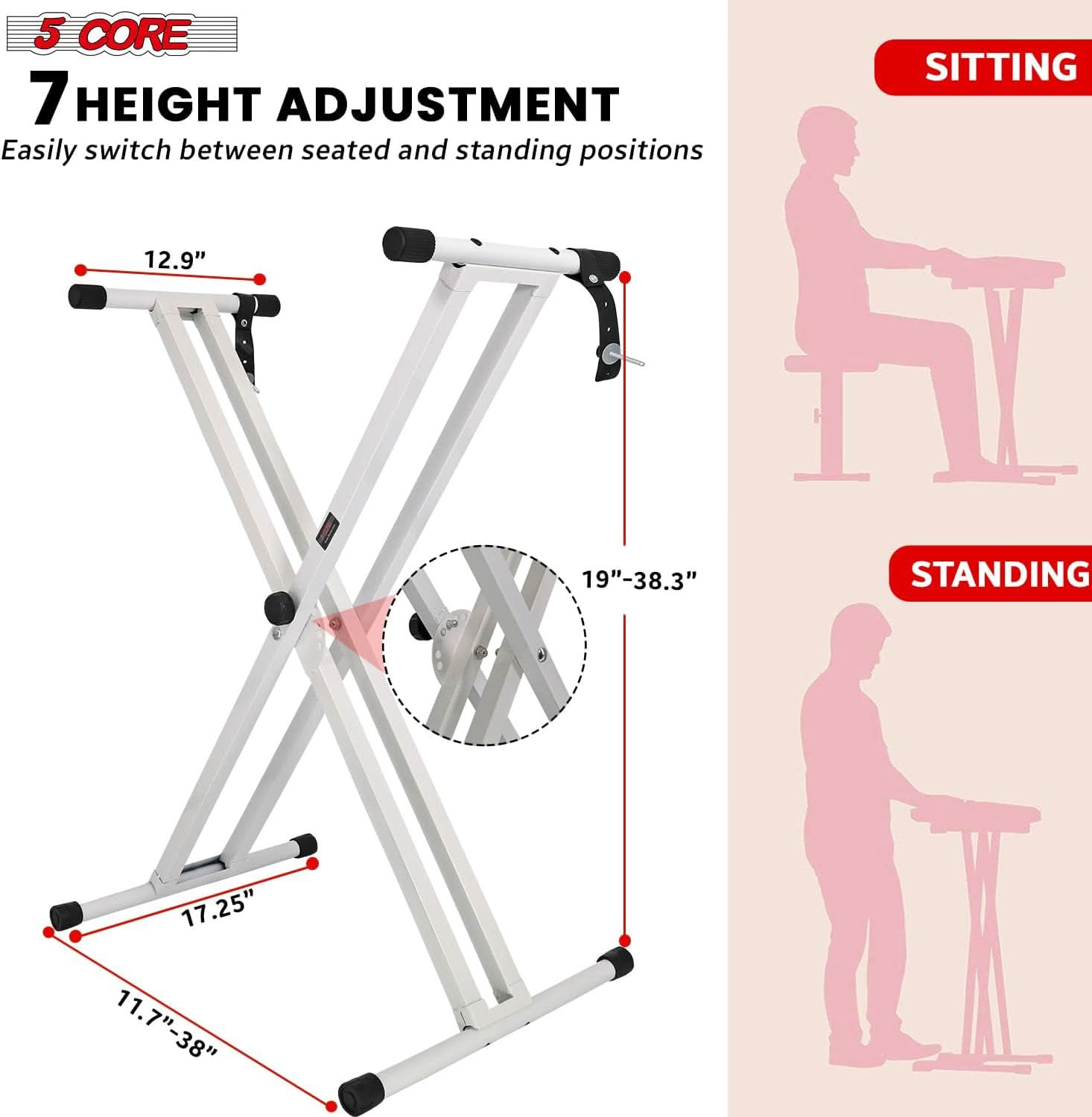 highlighted benefits of our keyboard bench stool