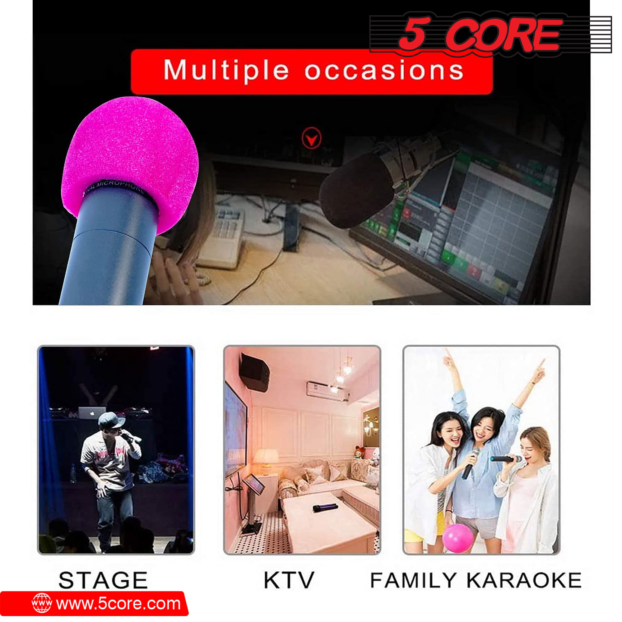 Microphone Pop Filter Windscreen Mic Sponge Cover Foam For Karaoke 25 Pcs LOT