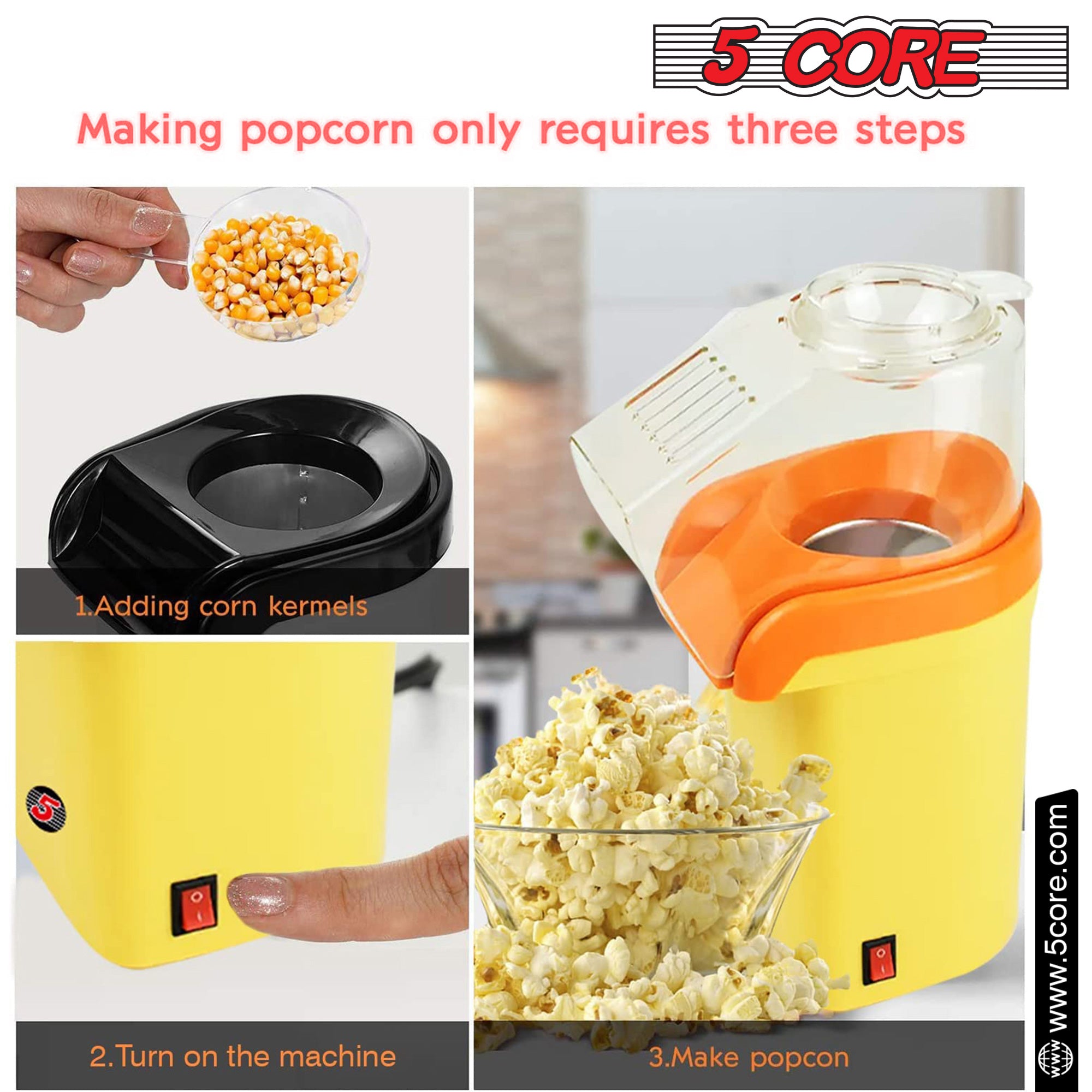 instant home-made popcorn with our microwave popcorn maker bowl