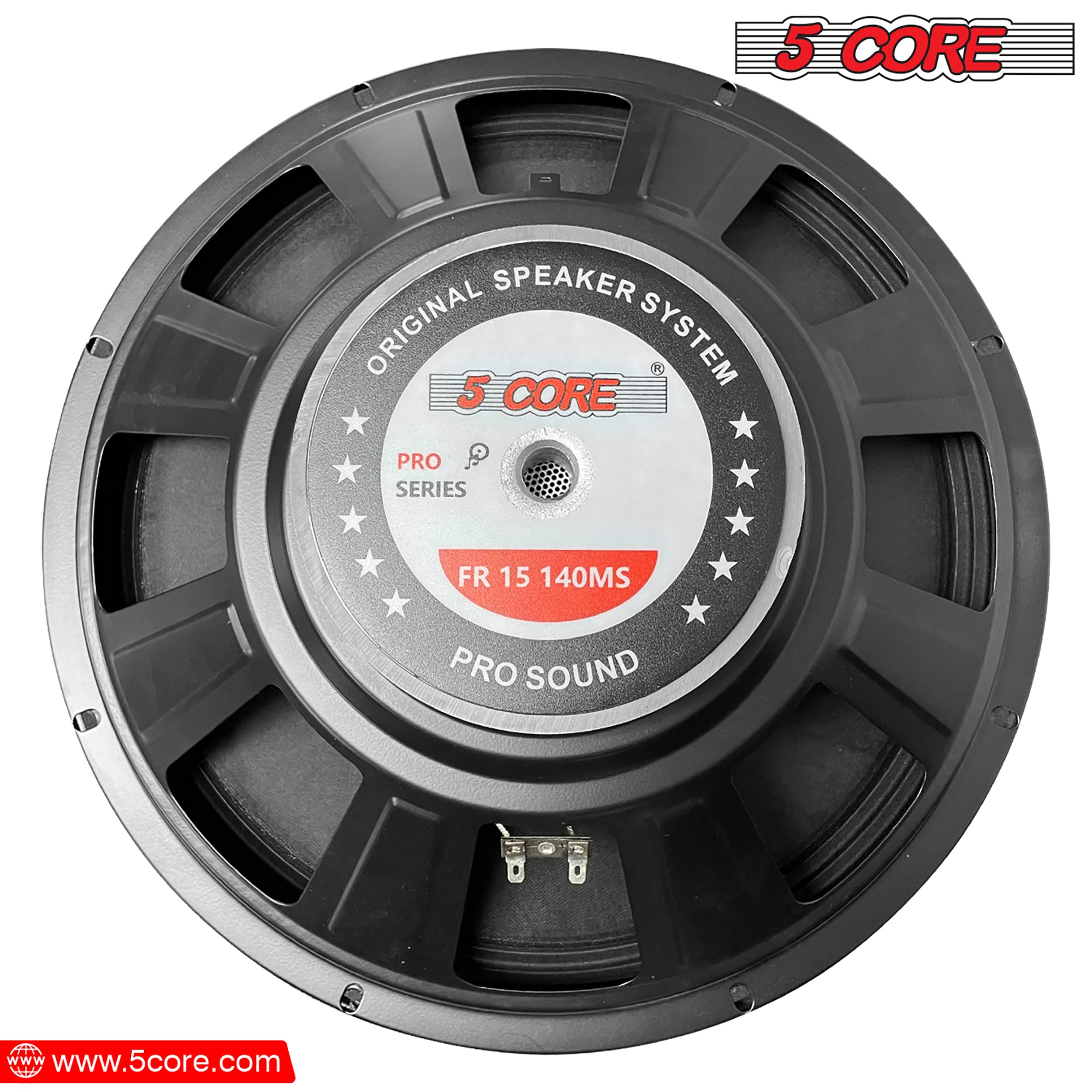 5 Core 15 Inch Subwoofer Speaker 250W RMS Full Range DJ Sub Woofer Systems 8 Ohm 60 OZ Magnet Raw Replacement Stereo Subwoofers -FR 15 140 MS