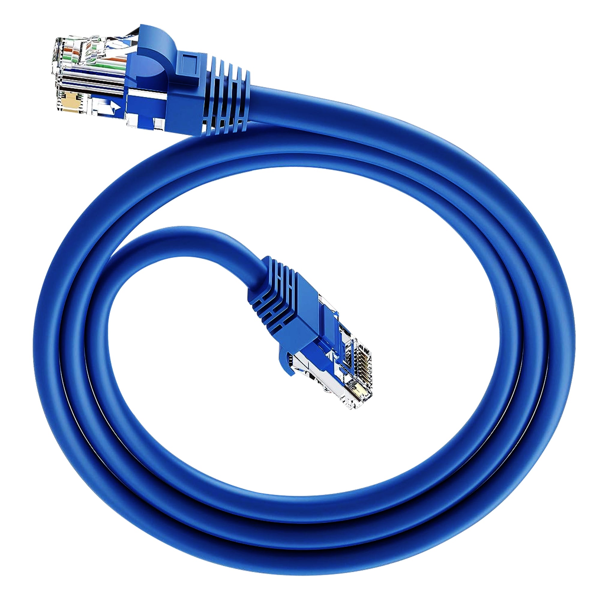 5 Core Ethernet Cable 3 Feet 1 Piece Blue Cat 6 Cord Premium RJ45 Internet Cable Cat6 Compatible w Cat 5 Cat 7 Cat 5e Network Cable Low Latency High Speed Ethernet Cable - ET 3FT BLU 6 Pack
