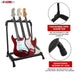 The guitar stand features a thickened pipe diameter and heightened leg design for enhanced stability and durability