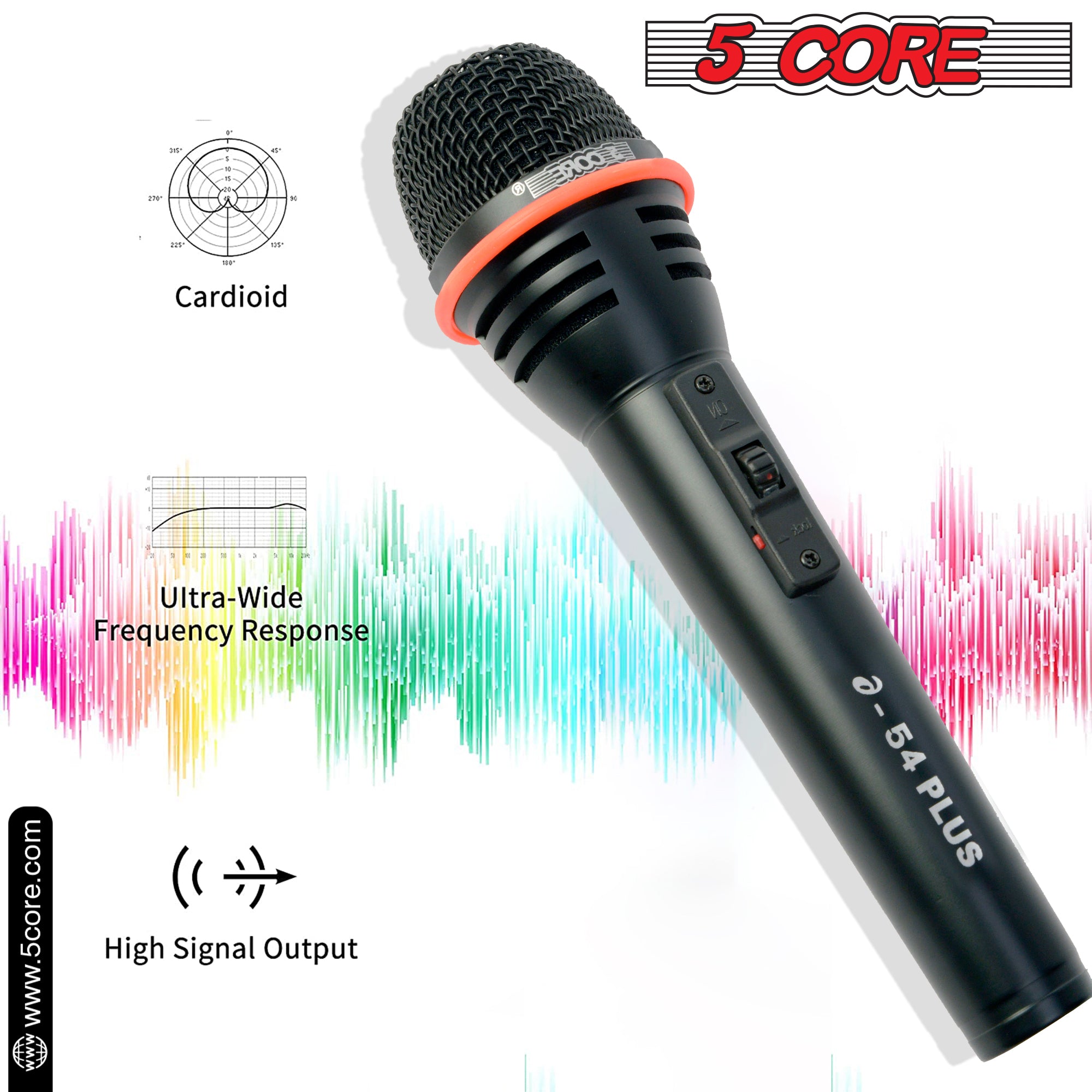 Cardioid Unidirectional Vocal Mic w ON/Off Switch