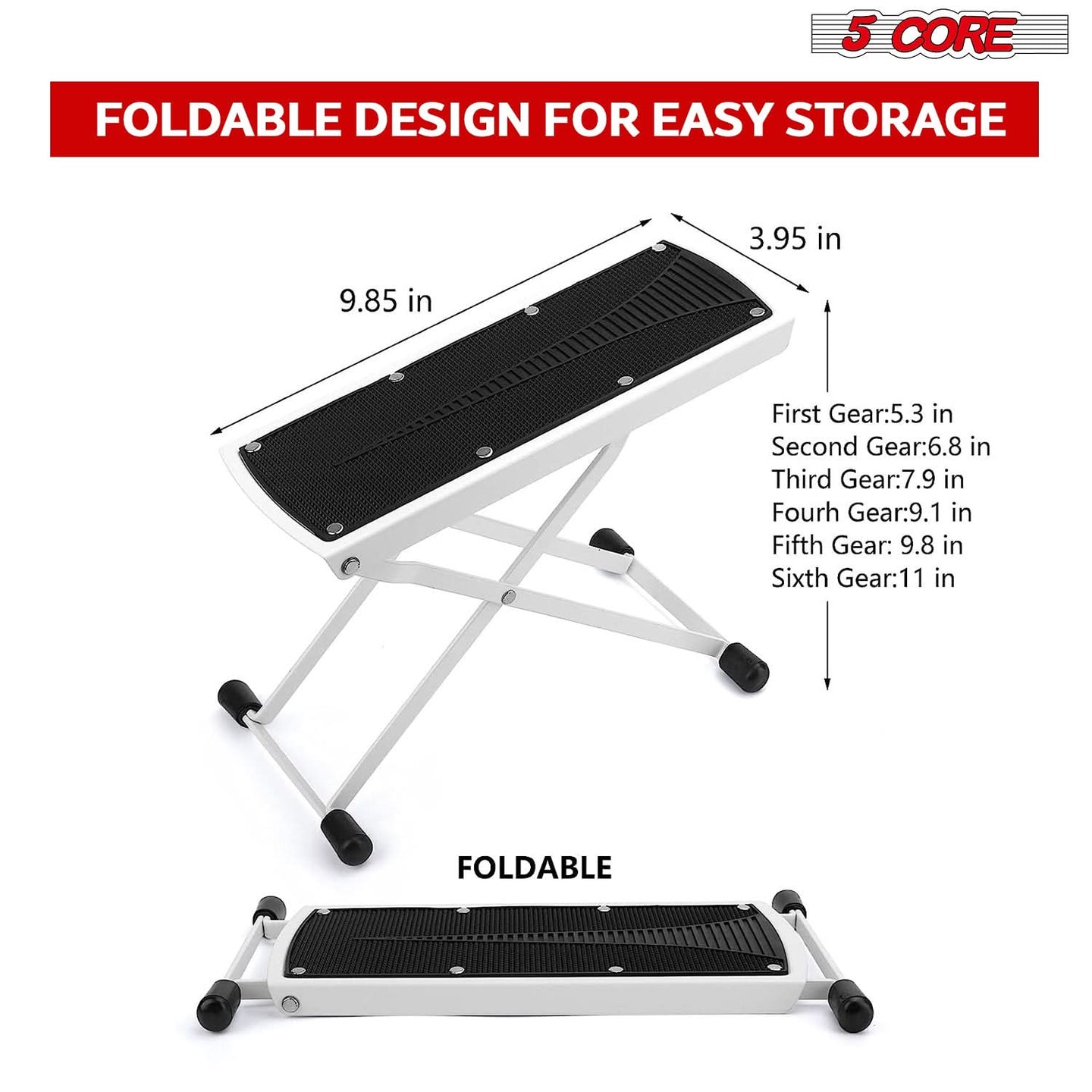 Anti slip texture for our foot stool prevents slipping