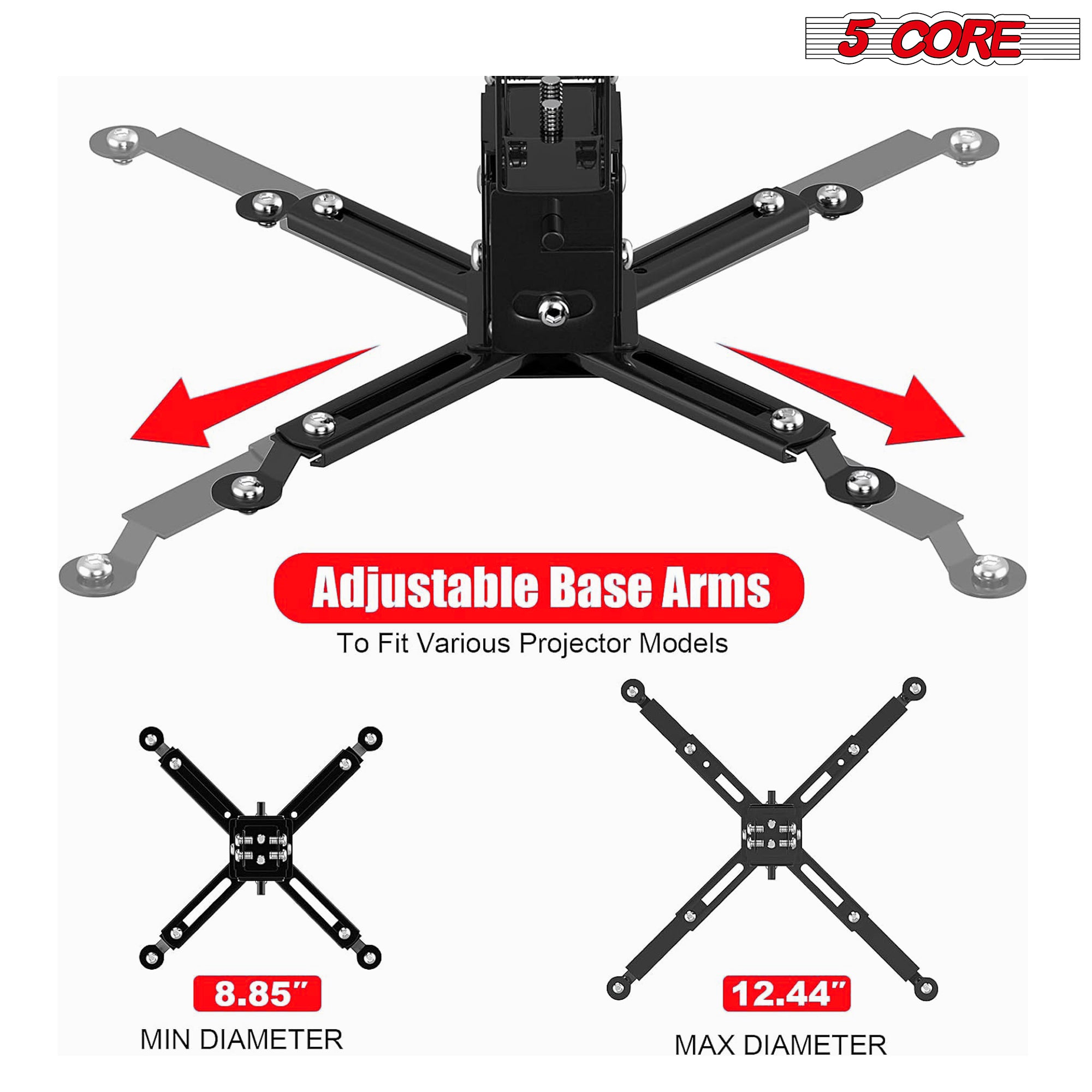adjustable base arms