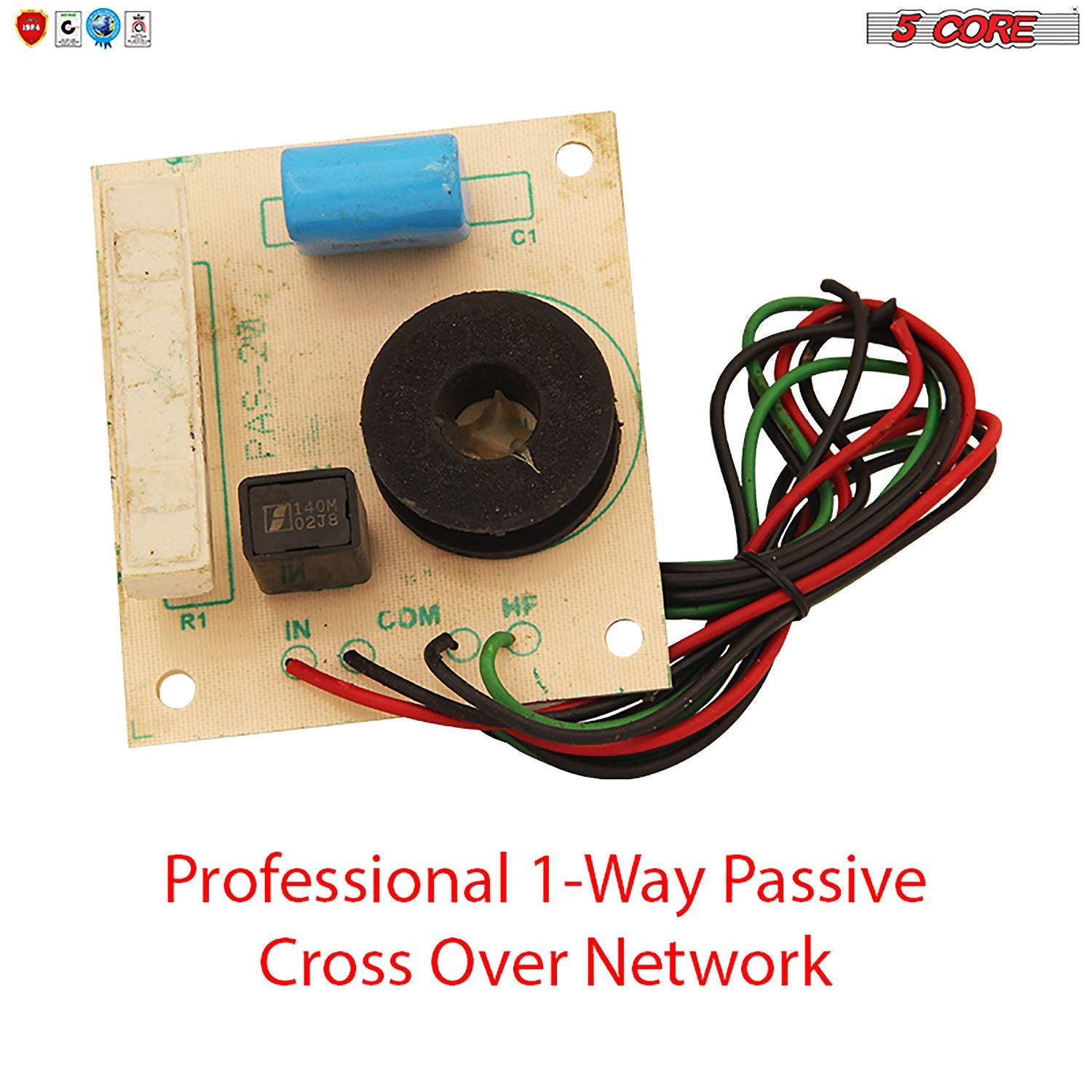 5 Core 1 Way Passive Cross Over Network Frequency Divider Metalised Polyester Capacitors