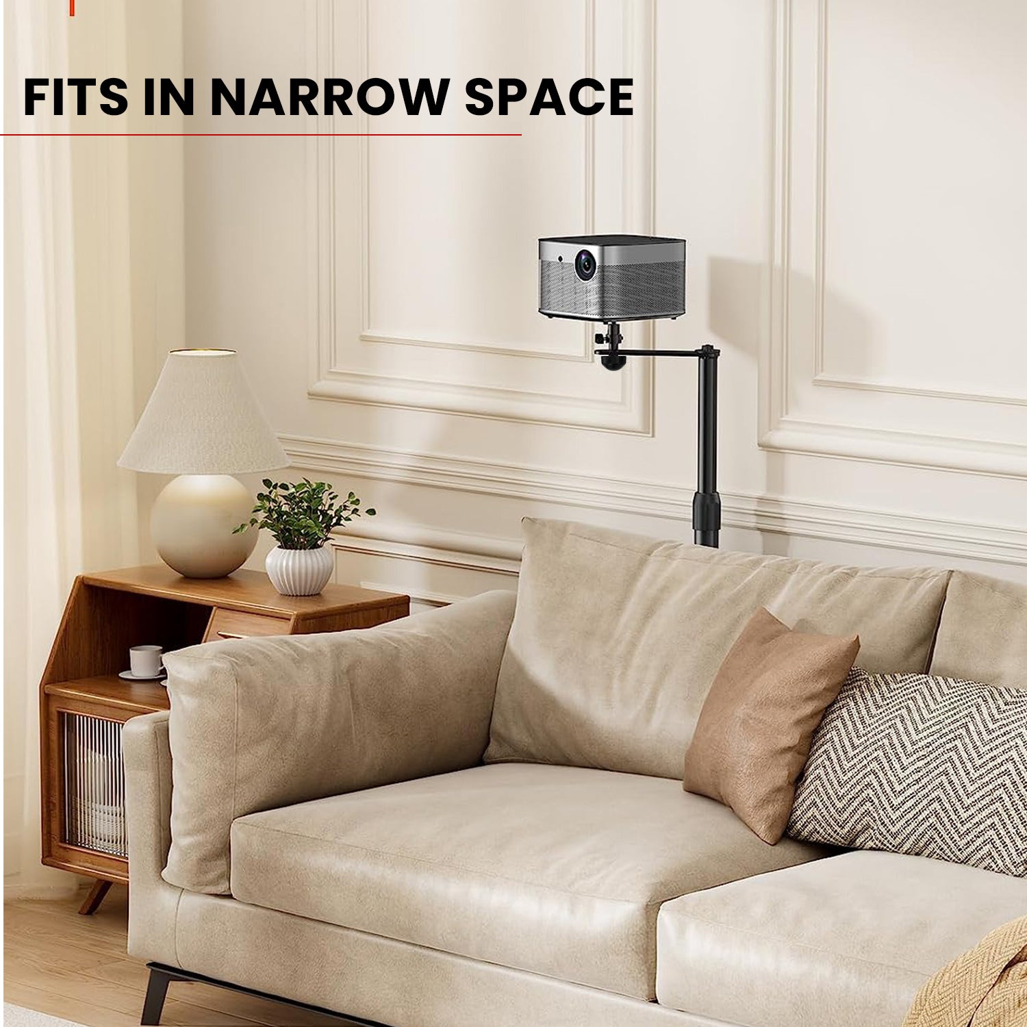 5Core Projector Stand Height Adjustable Projector Mount Floor w 360° Swivel 3 Mounting Options