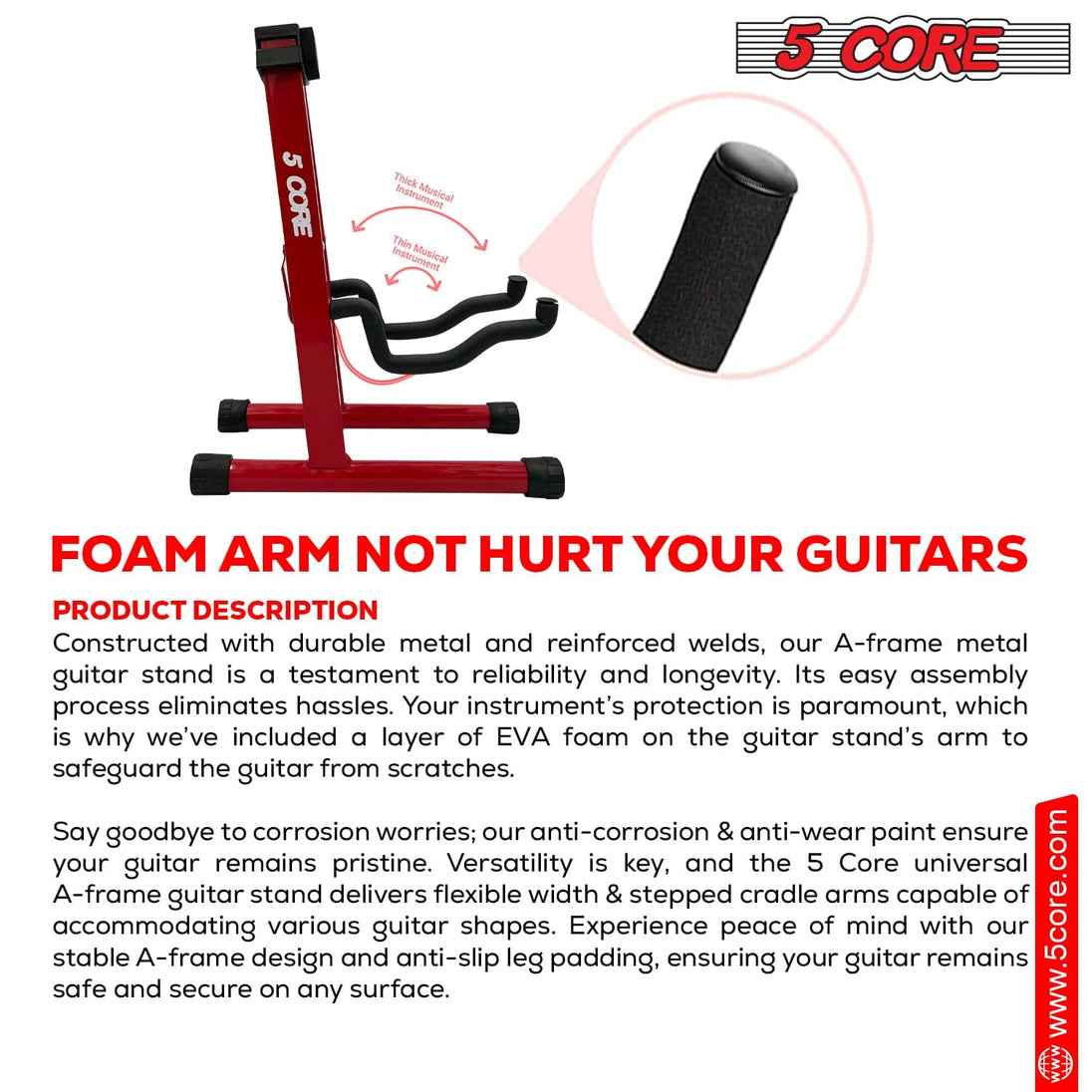 padded base folding guitar support