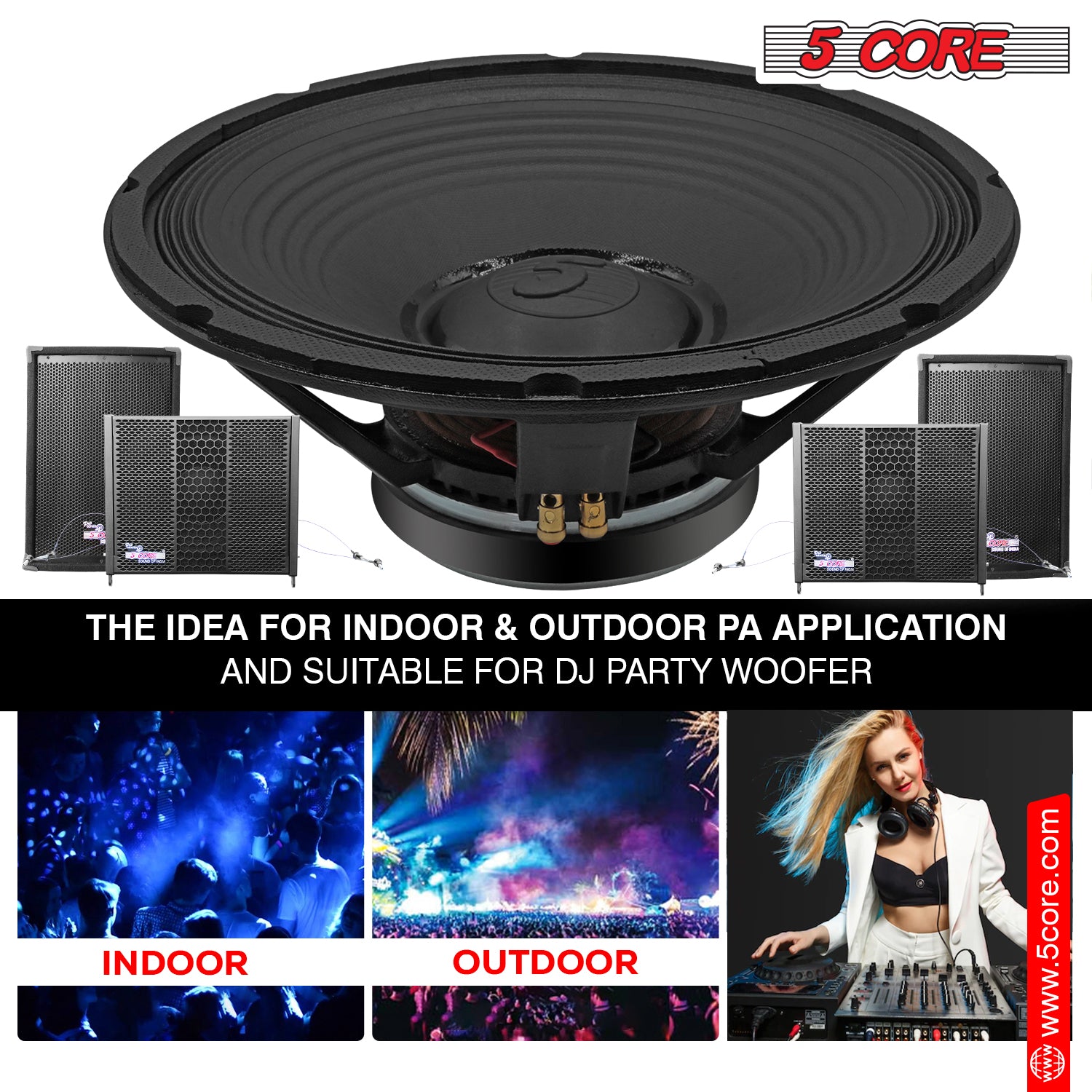 Replacement speaker ideal for indoor & outdoor and suitable for dj party