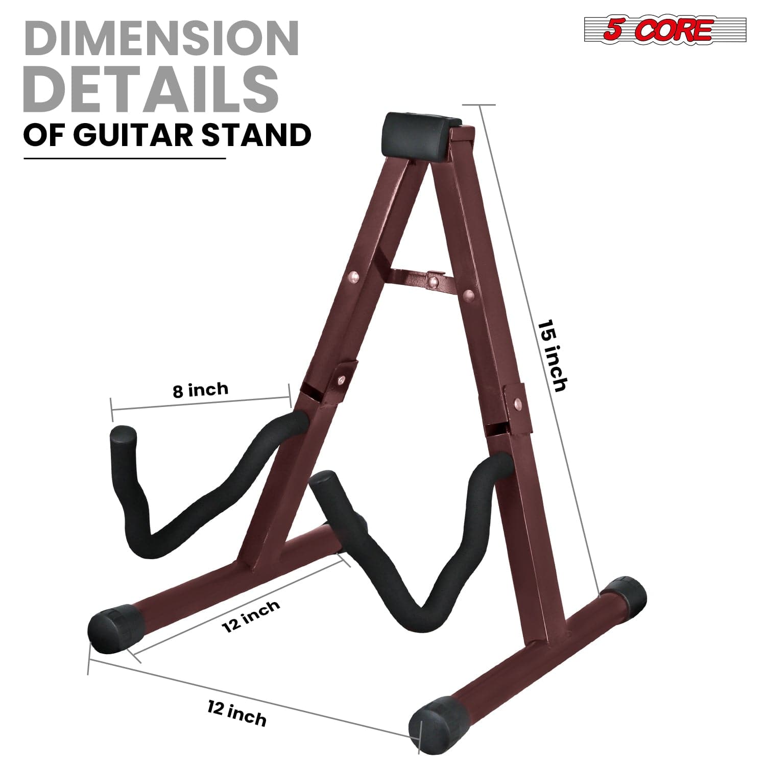 5Core Guitar Stand Floor A Frame Electric Acoustic Bass Soporte Para Guitarra