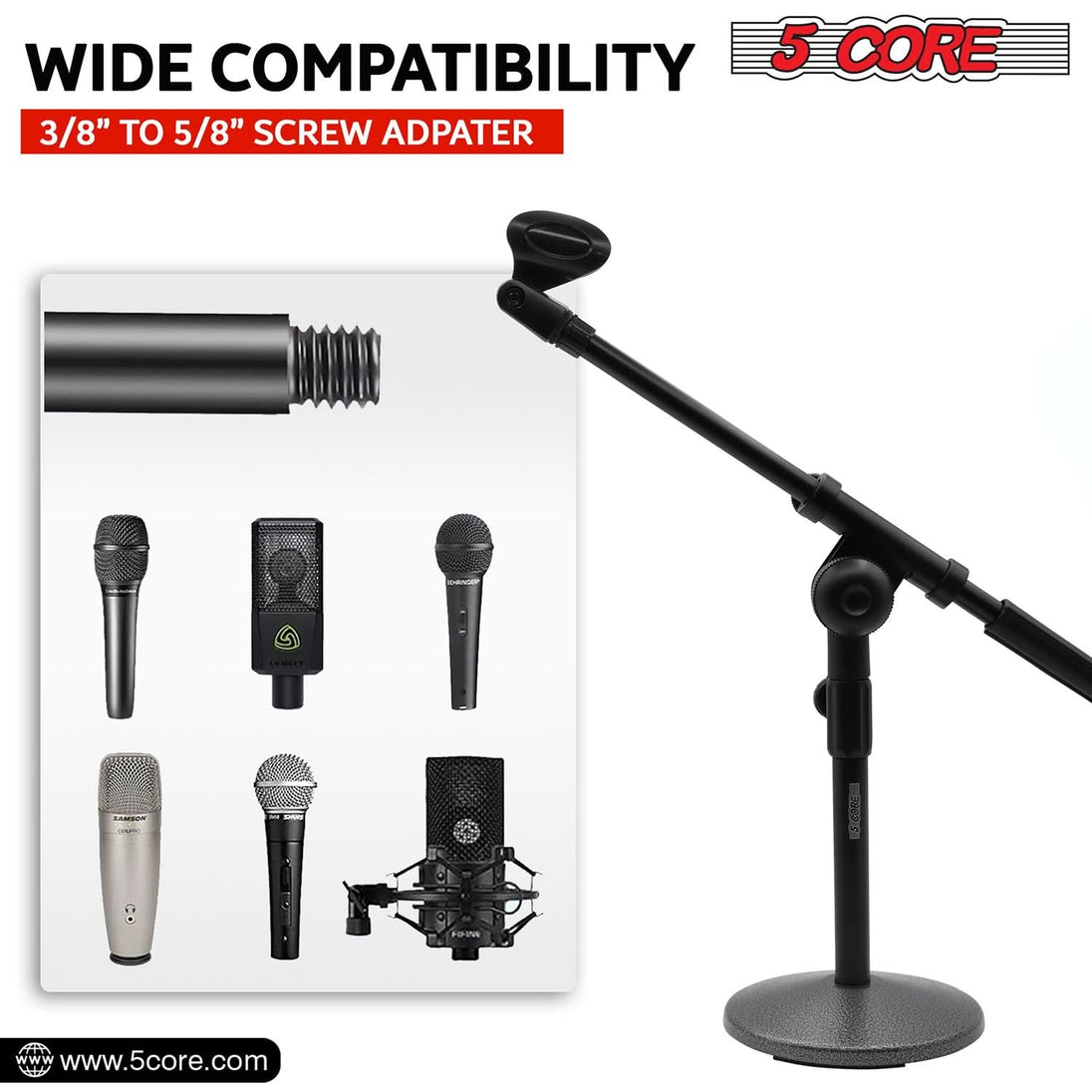 All rounder boom arm microphone holder