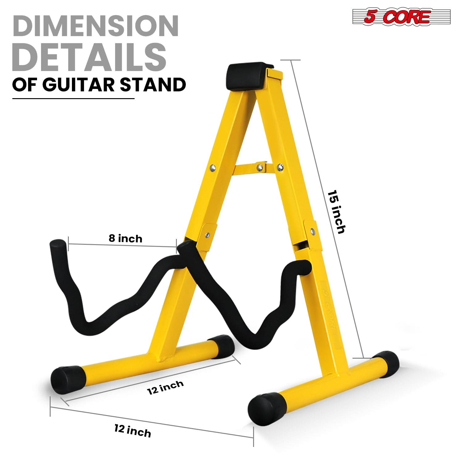 5Core Guitar Stand Floor A Frame Electric Acoustic Bass Soporte Para Guitarra