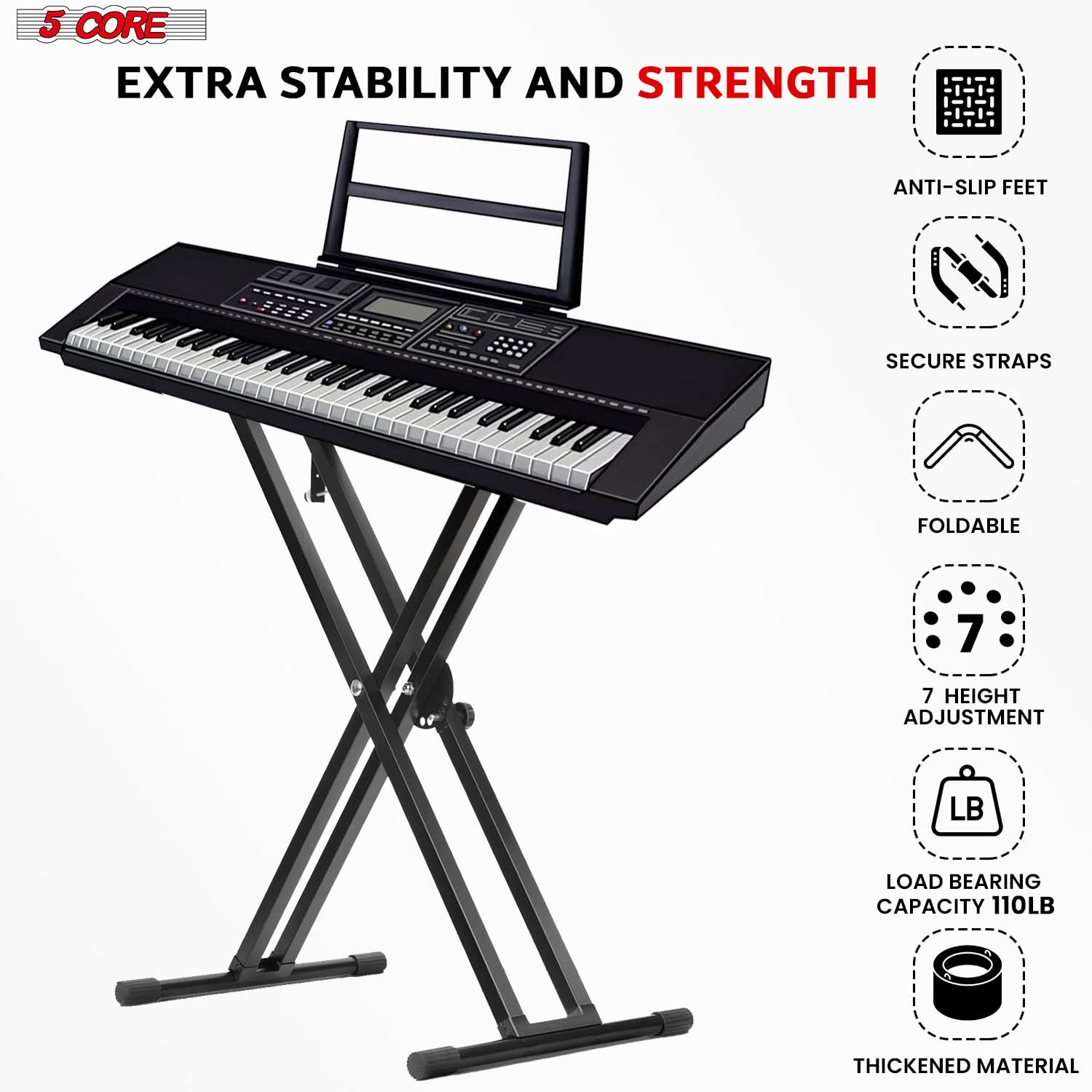 Highlighted features of the synth mount