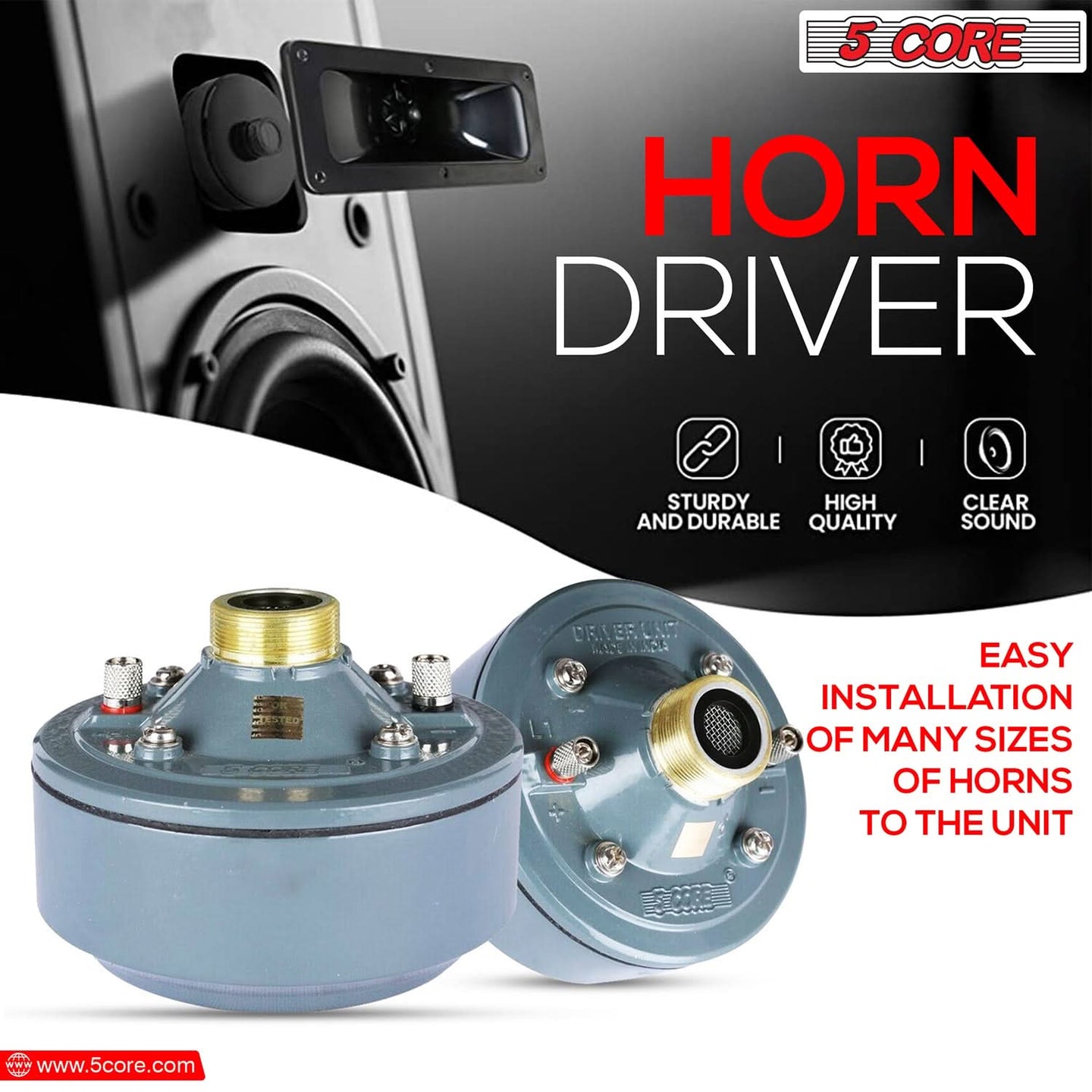 High quality compression driver horn