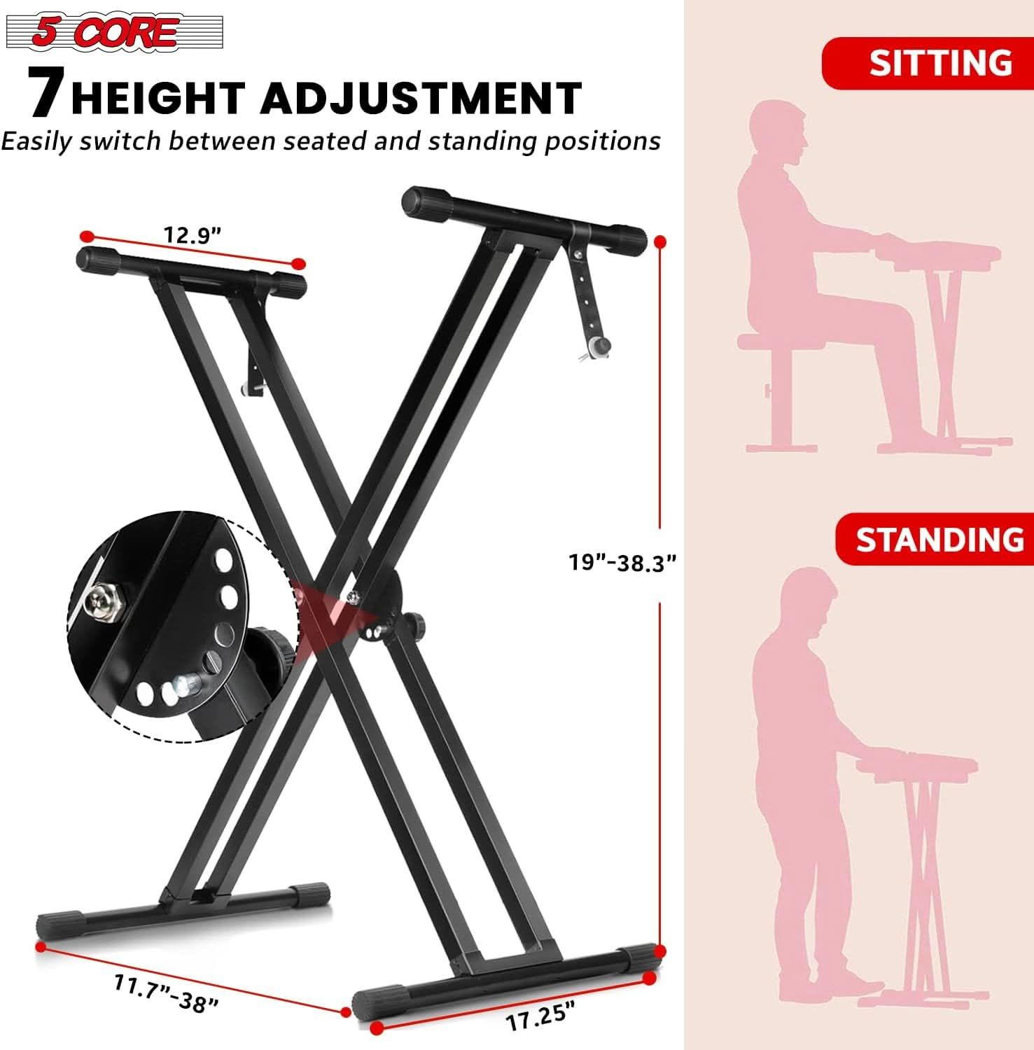 highlighted benefits of our keyboard bench stool