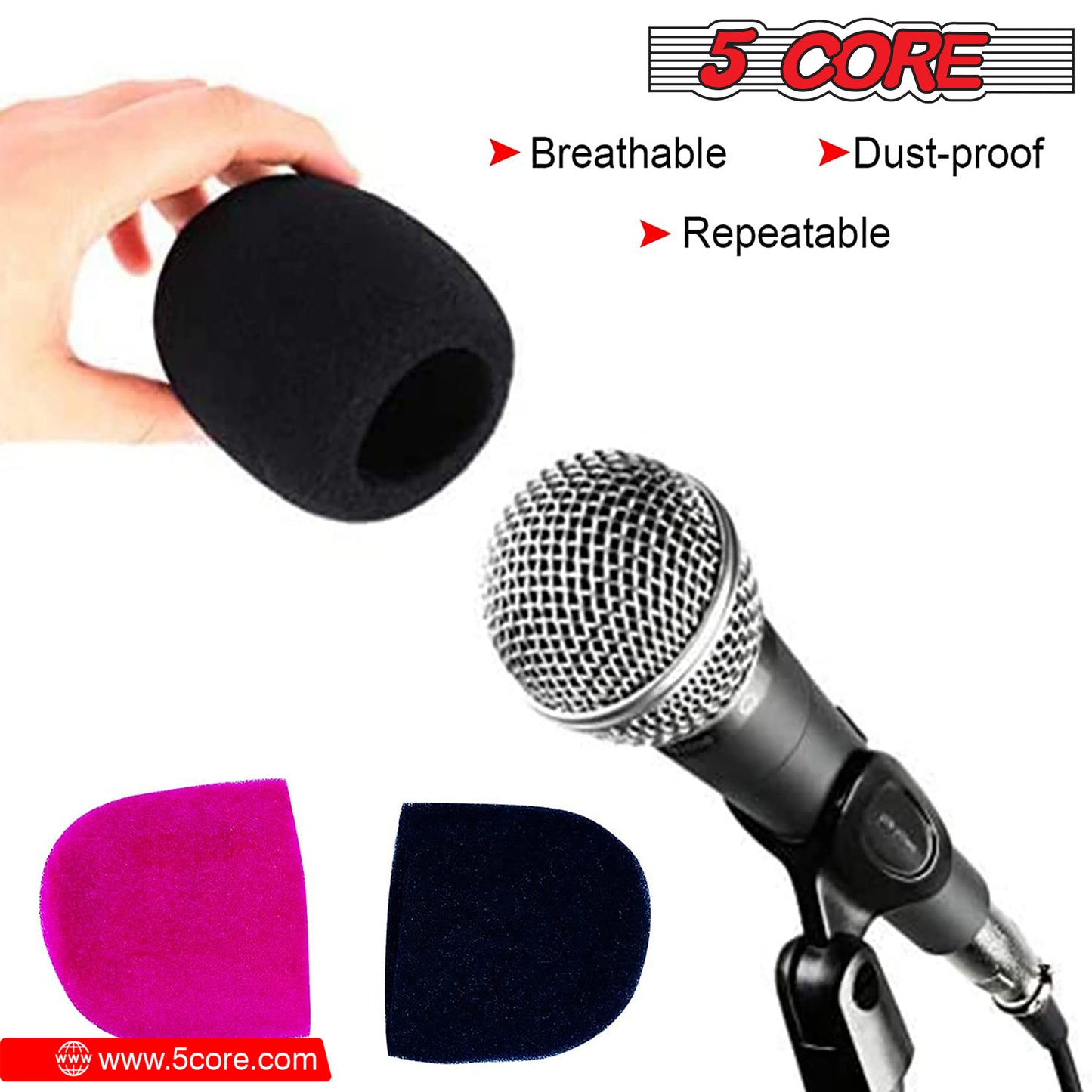 Microphone Pop Filter Windscreen Mic Sponge Cover Foam For Karaoke 50 Pcs LOT