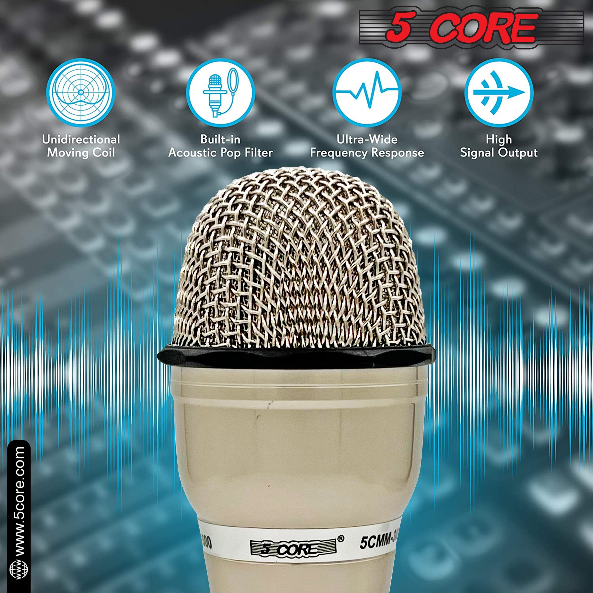 5 Core PM 301 Dynamic Microphone: Perfect for Singing