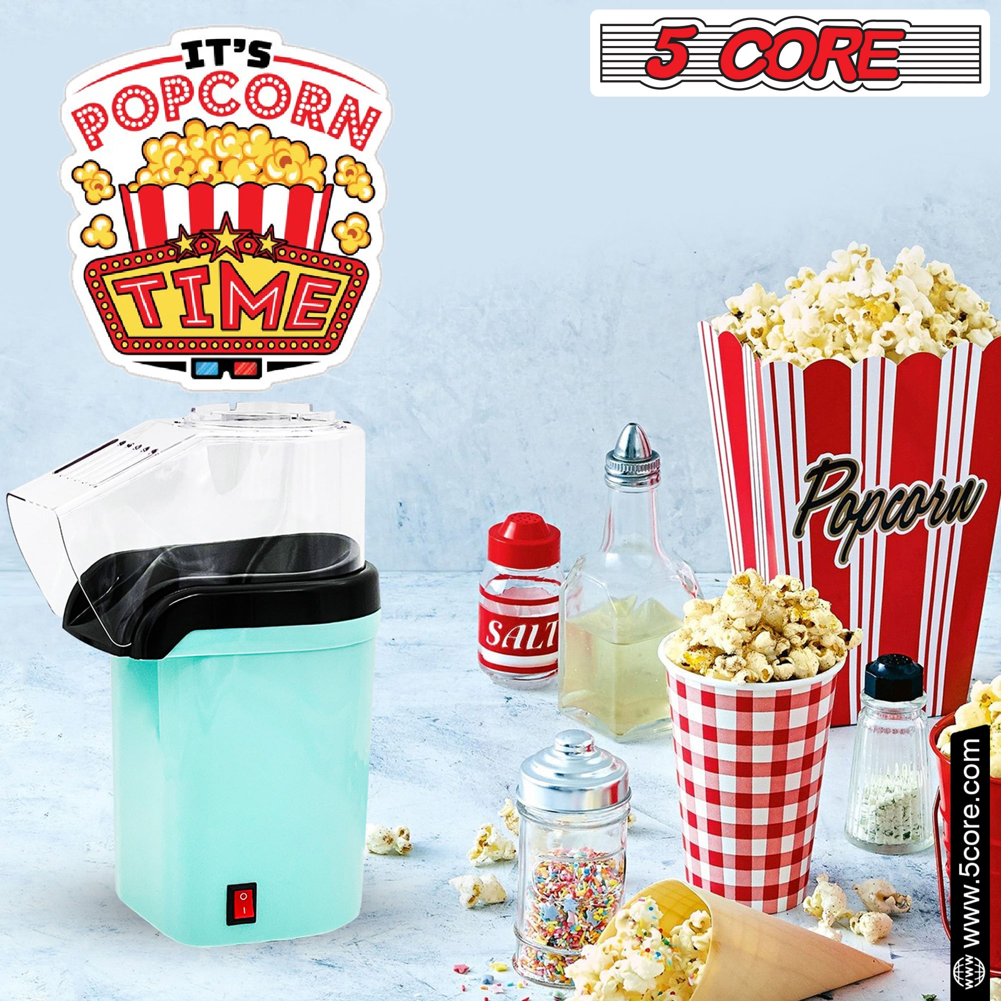 5 Core Hot Air Popcorn Machine