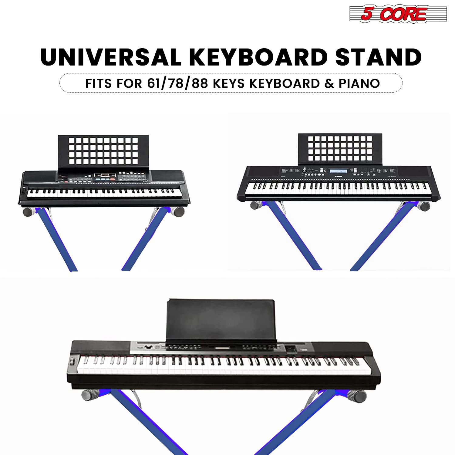 Universal Keyboard stand that accomodates most keyboards