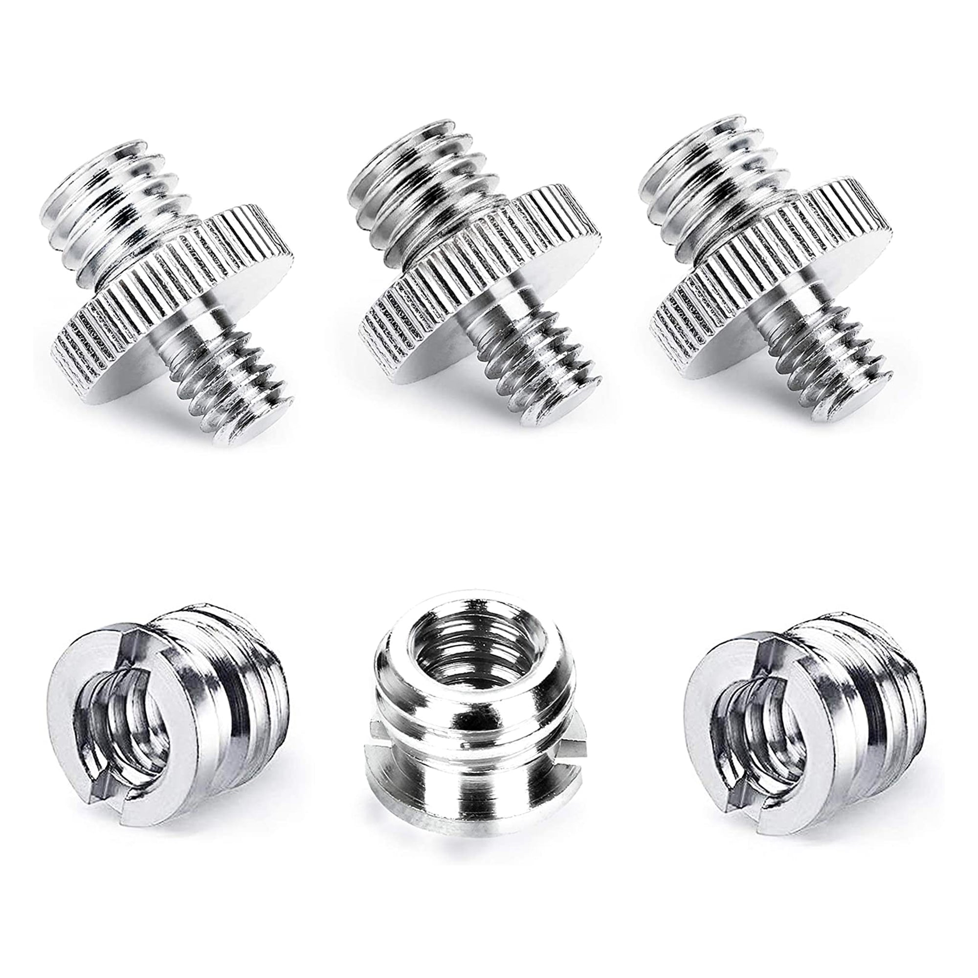 5 Core 3/8 to 1/4 adapter Tripod Screw Adapter 5 Pieces Double Sides Standard Mounting Thread Converter for Camera Mount -1/4M-3/8M Camera Screw 5Pcs