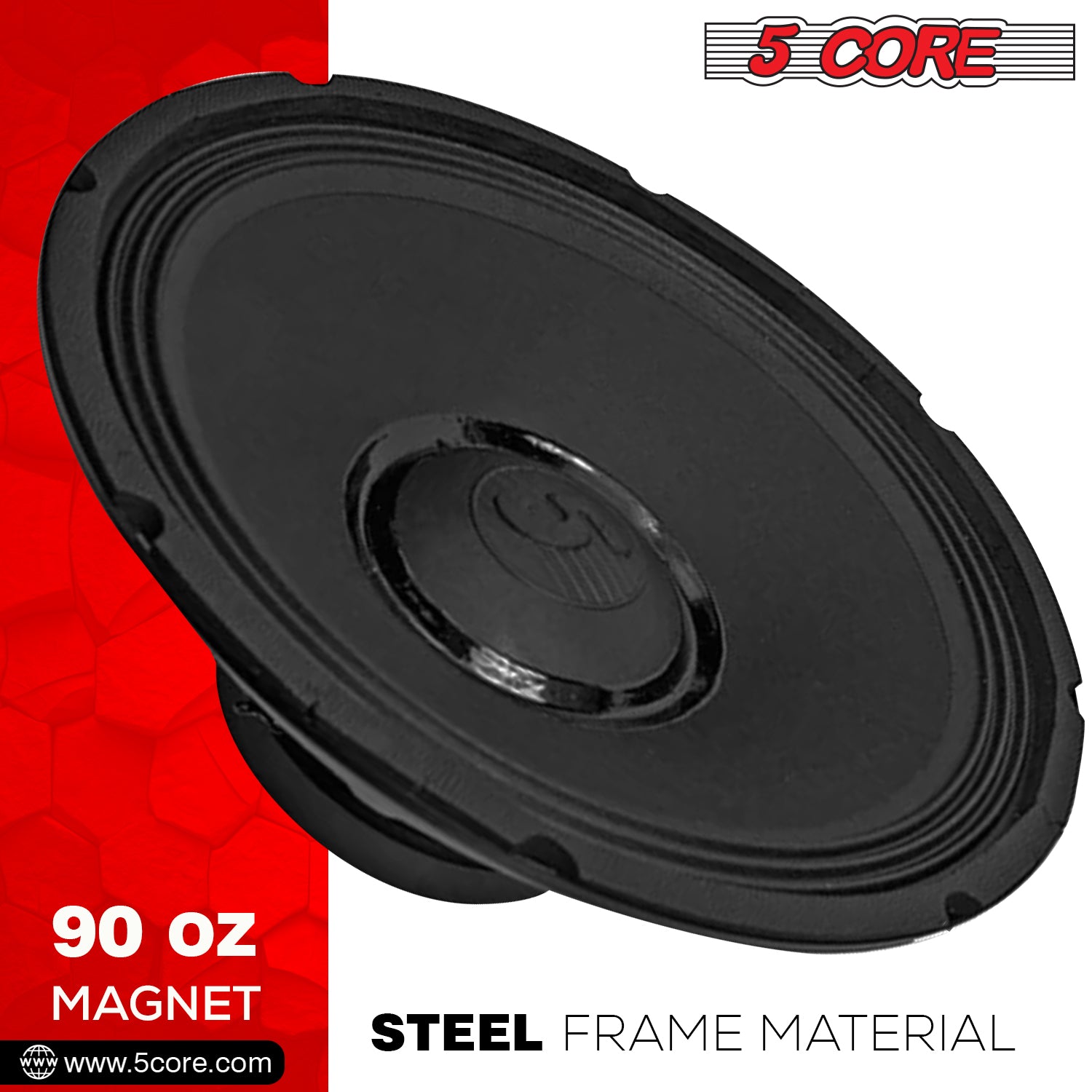 DJ speaker 90 oz magnet with steel frame.