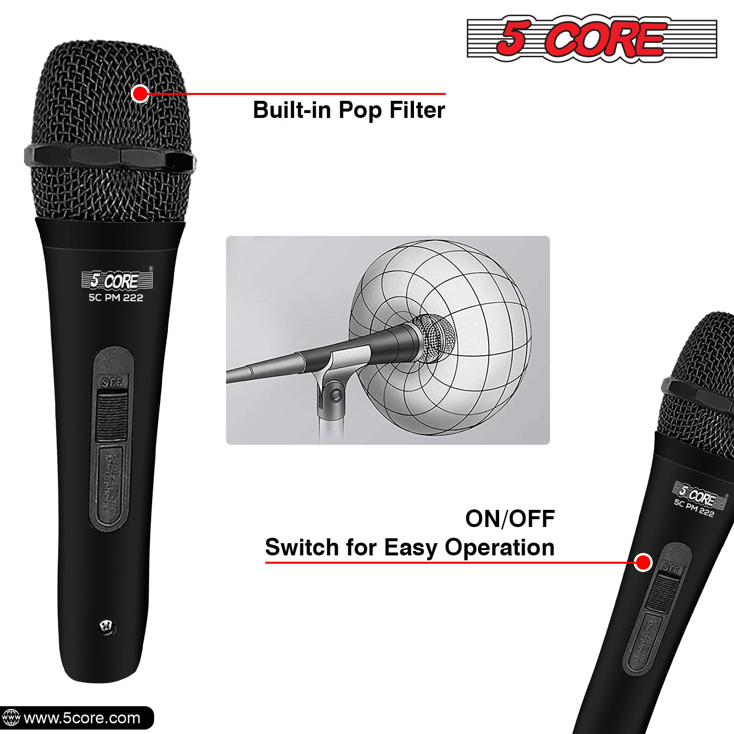 Studio-Quality Sound: PM-222 Microfono for Singers
