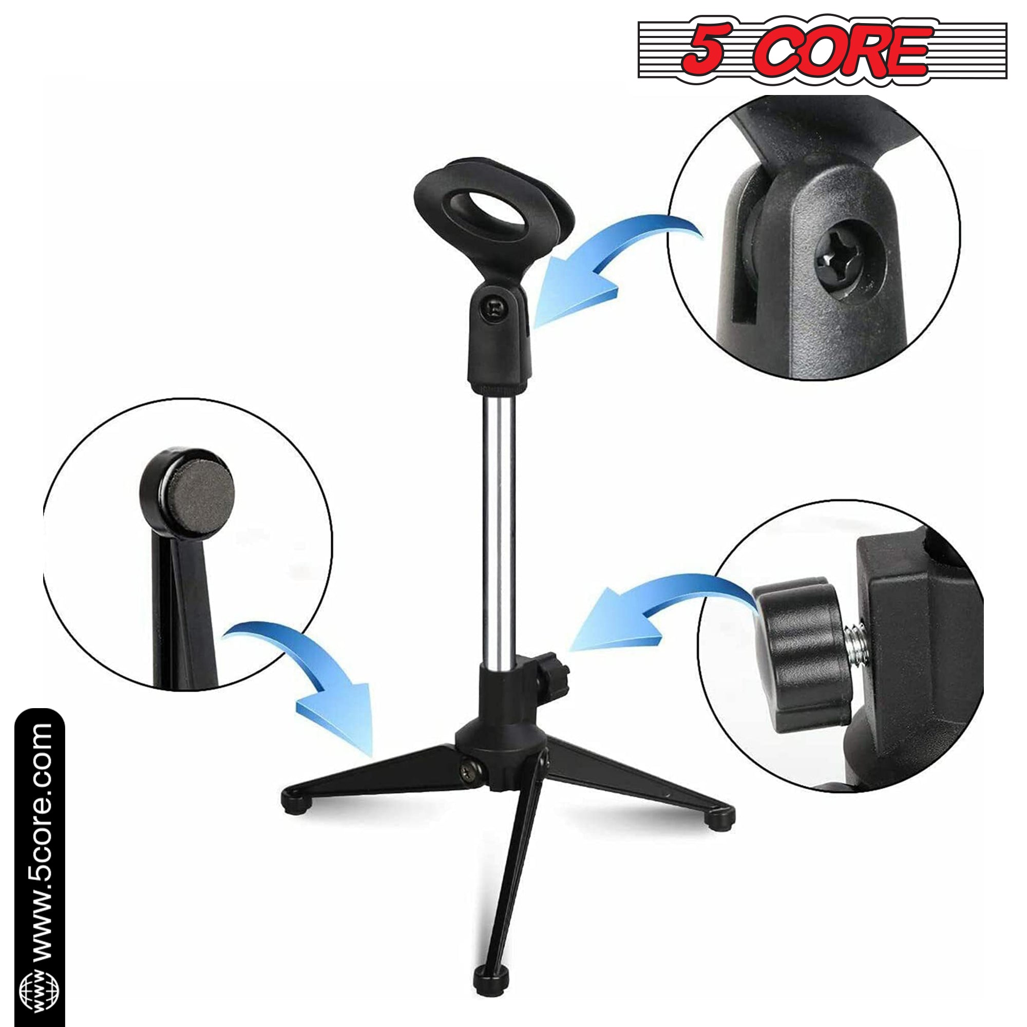 5 Core Desk Mic Stand Height Adjustable
