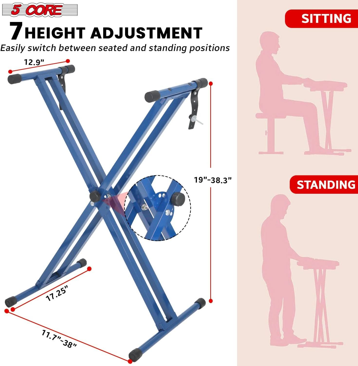 highlighted benefits of our keyboard bench stool