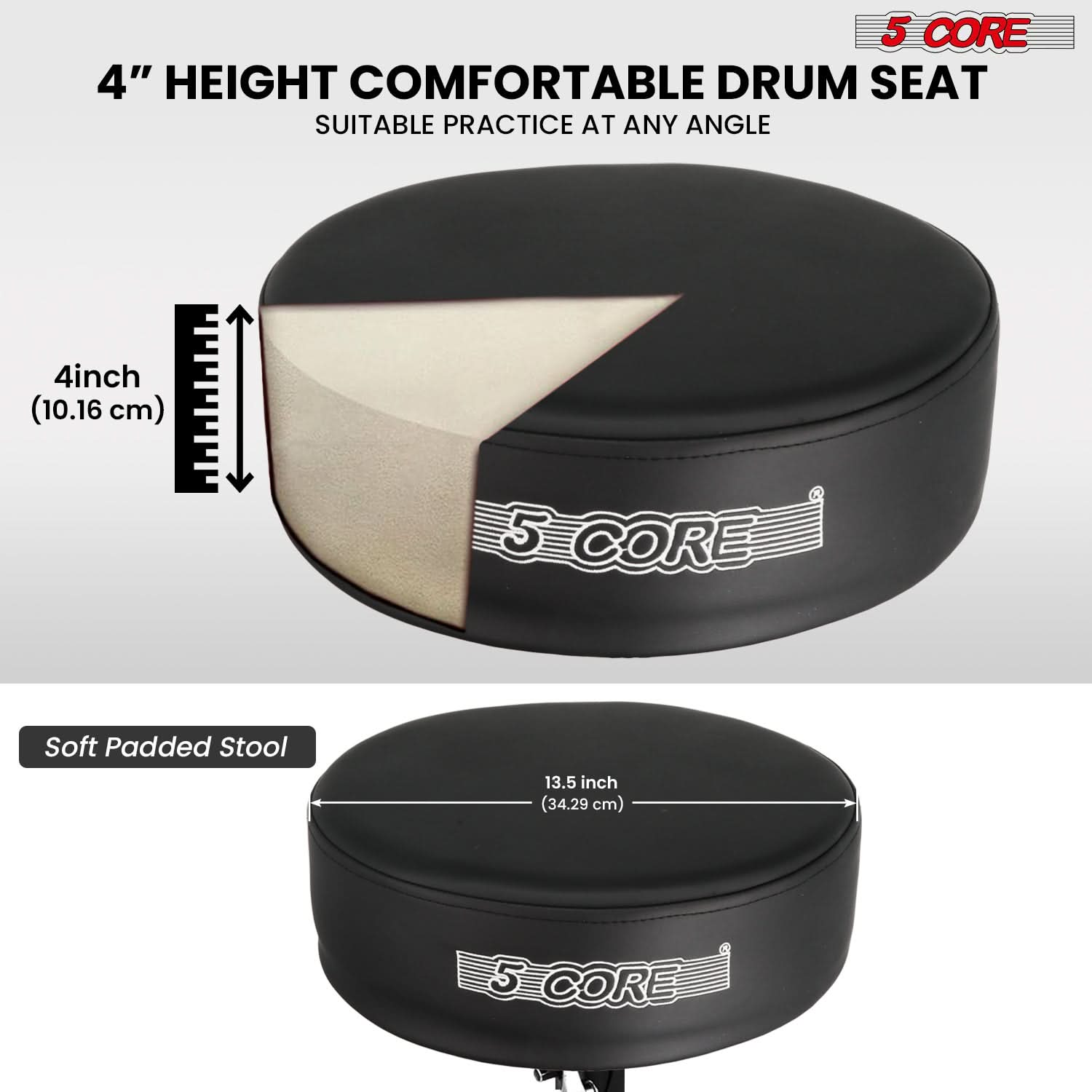 4 Inch thick padded Drum stool