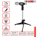 5 Core Mic Stand Desk Tripod: Universal Adjustable Table Top Holder