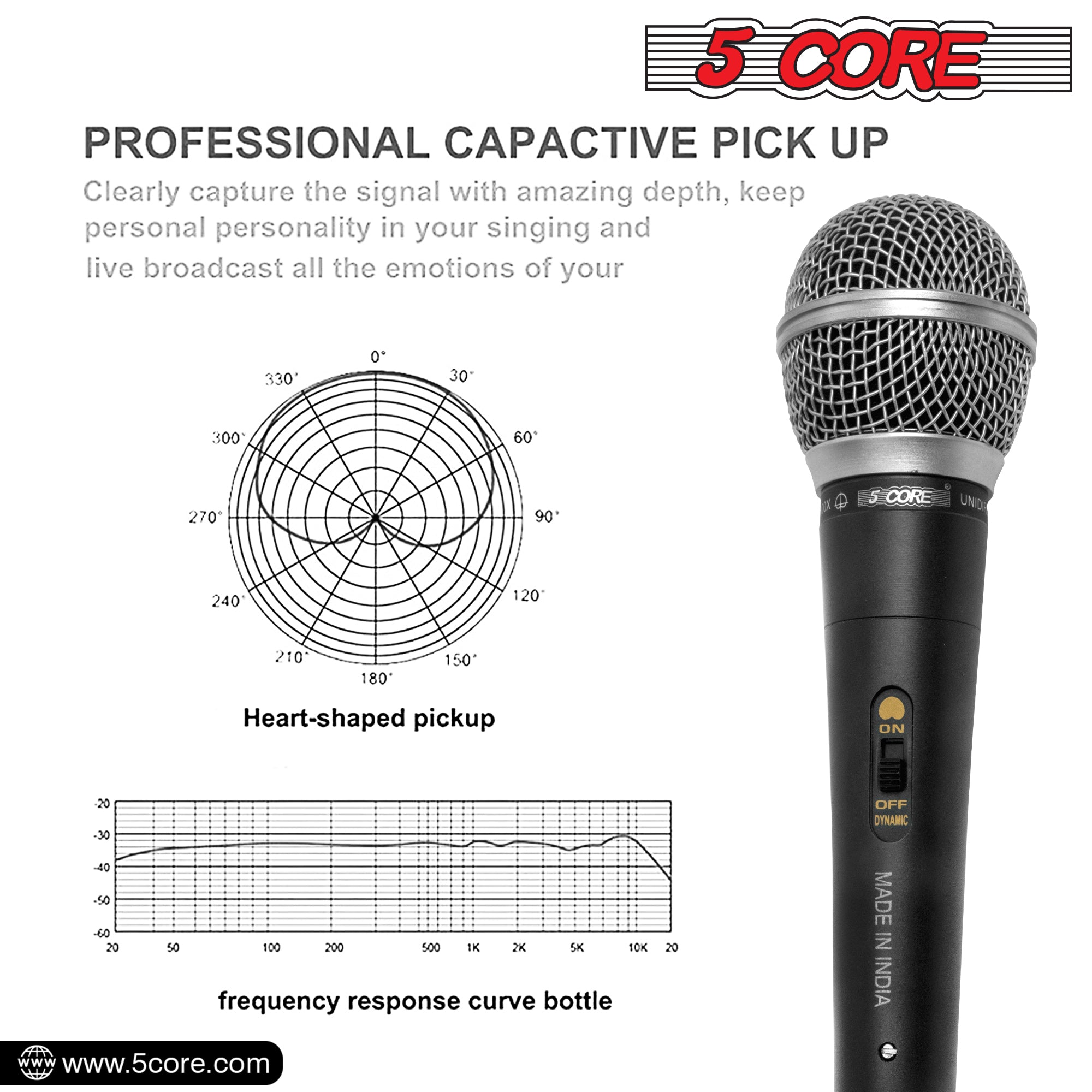 XLR microphone optimized for karaoke use.