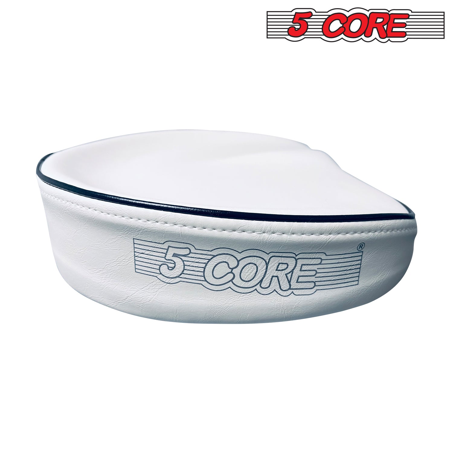 5 Core Drum Throne Thick Padded Comfortable Guitar Stool with Memory Foam Adjustable Padded Keyboard Chair Metal Piano Stool Premium Musician Chair White - DS CH BR SDL