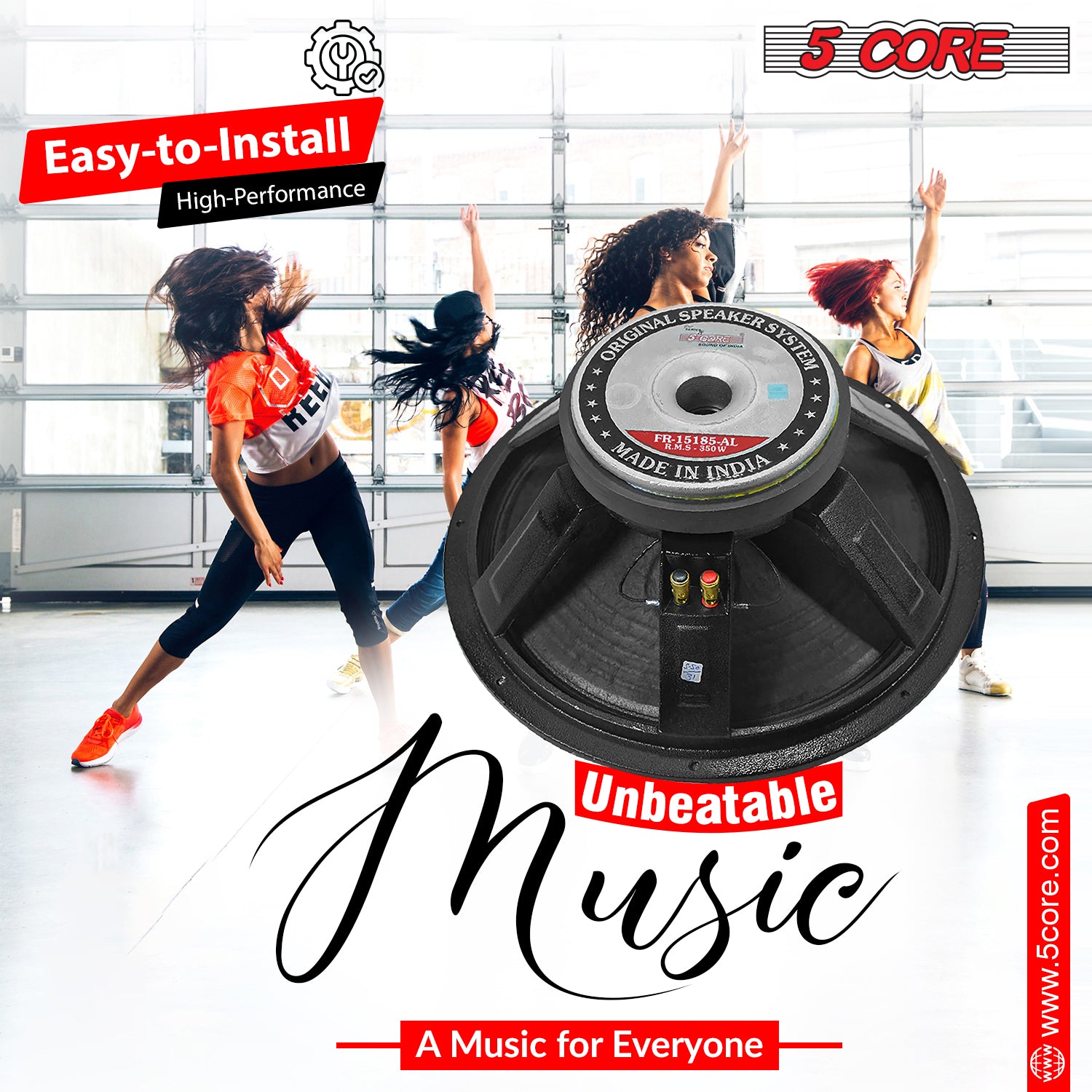 5 core 15 inch speaker gives unbeatable music