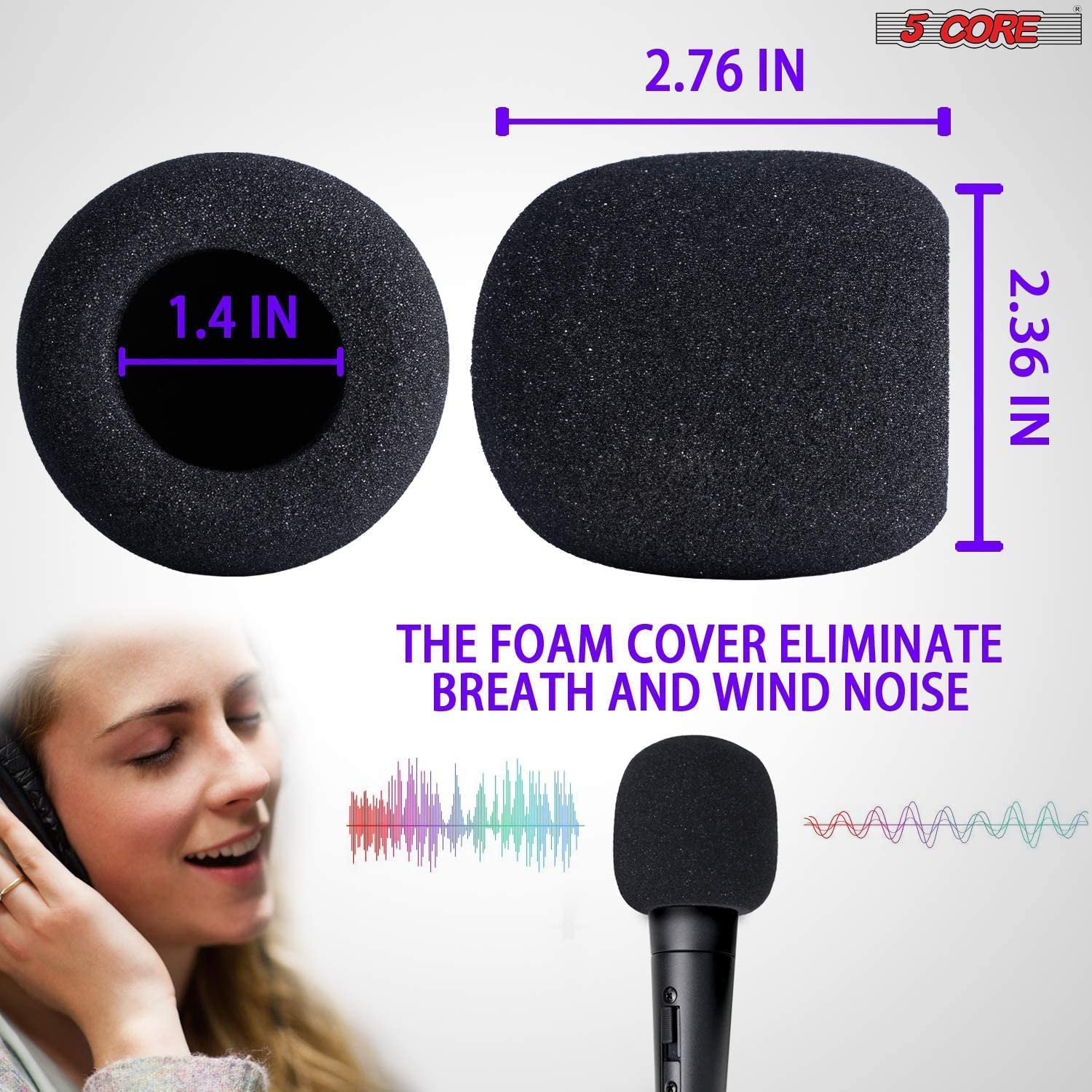 The foam cover eliminate breath and wind noise