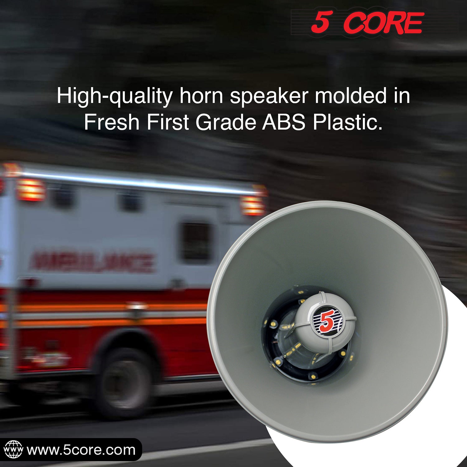 5 Core PA Horn Speaker Outdoor 9 x 11" Loudspeaker • 20W RMS 8Ohm Horn • Loud Sound Driver 1/2/4 Pc